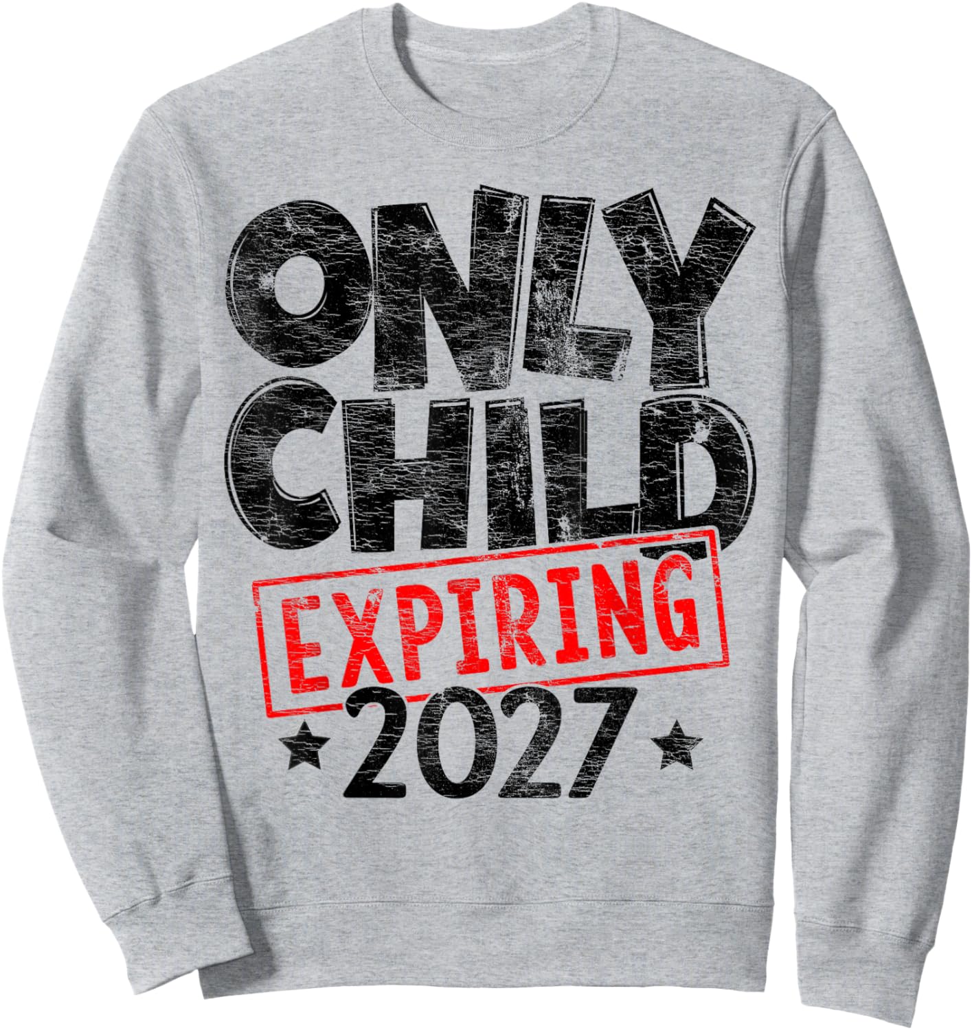 Only Child Expiring 2027 Promoted to Big Brother 2027 Retro Sweatshirt - Sweatshirt | Ash
