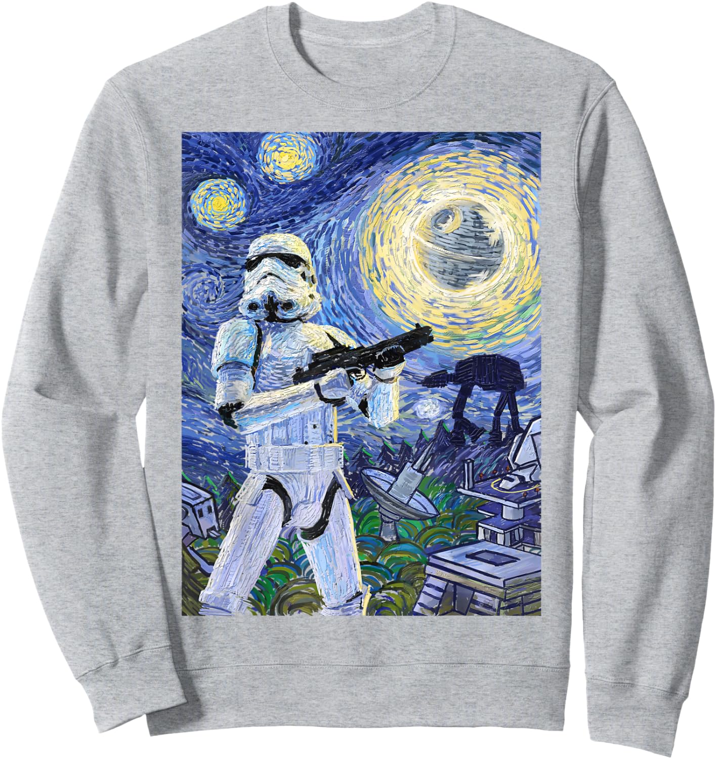 Star Wars Stormtrooper Starry Night Graphic Sweatshirt - Sweatshirt | Ash
