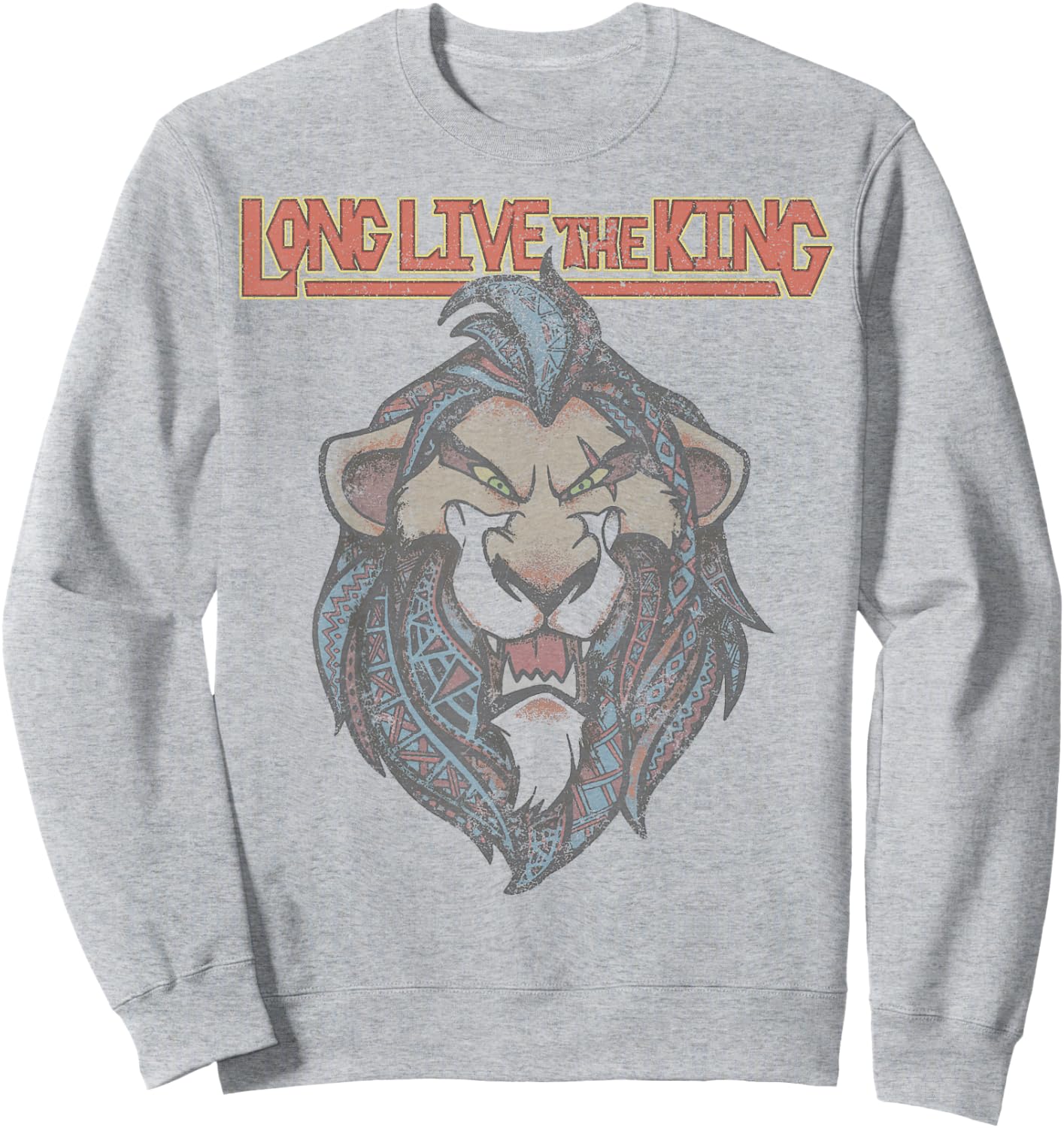 Disney The Lion King Geometric Scar Long Live The King Sweatshirt - Sweatshirt | Ash