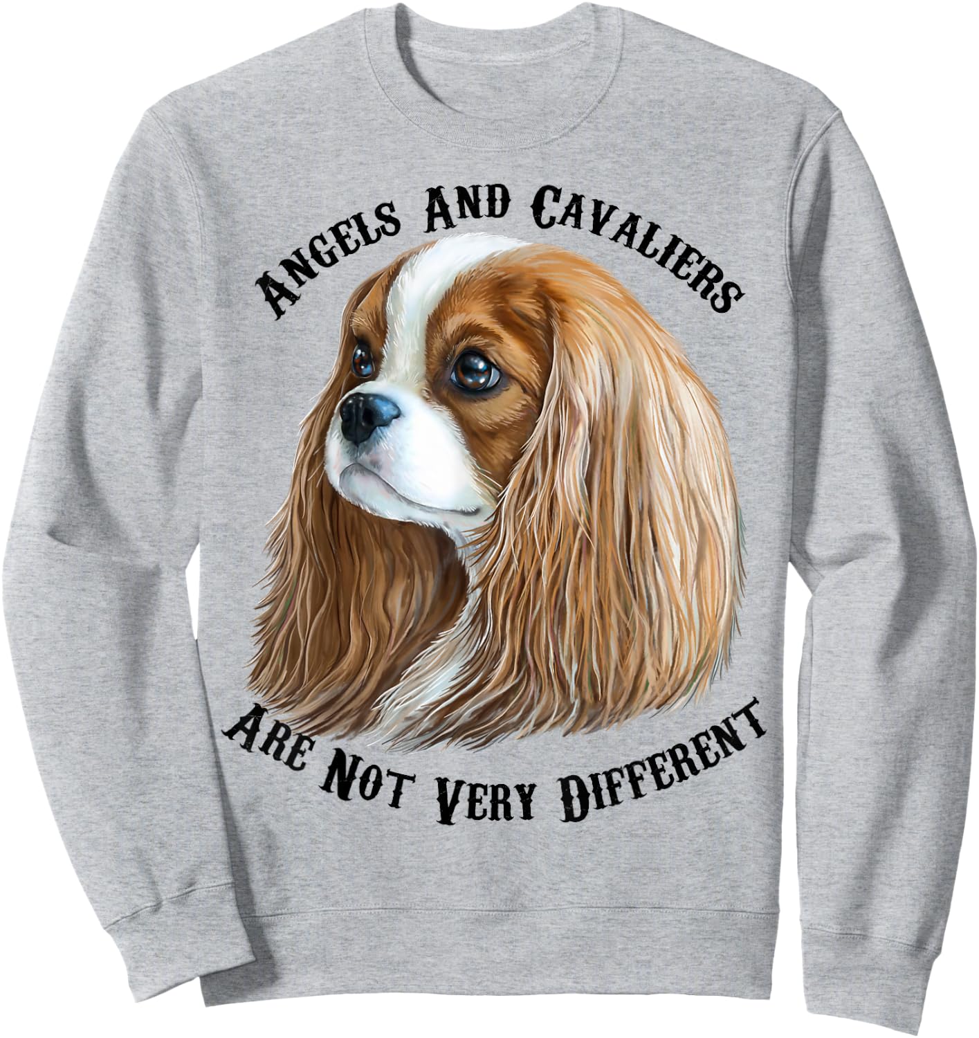 Cavalier King Charles Spaniel Blenheim Sweatshirt - Sweatshirt | Ash
