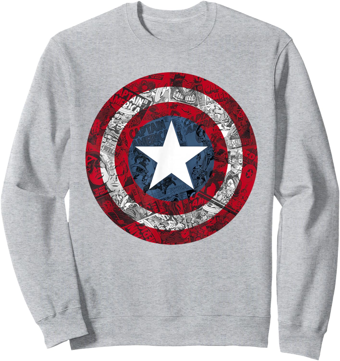 Marvel Captain America Avengers Shield Comic C1 Sweatshirt - Sweatshirt | Ash