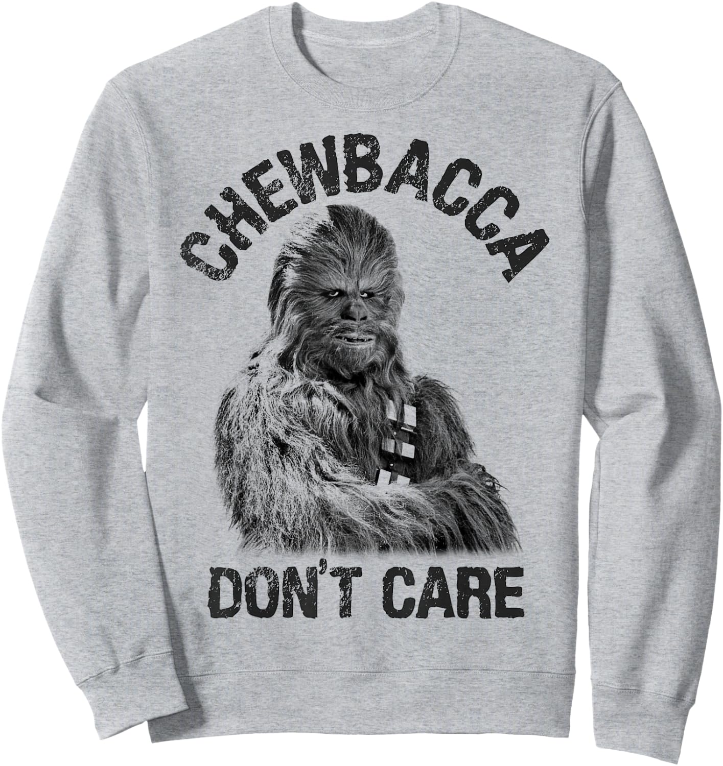 Star Wars Chewbacca Don't Care Funny Logo Sweatshirt - Sweatshirt | Ash