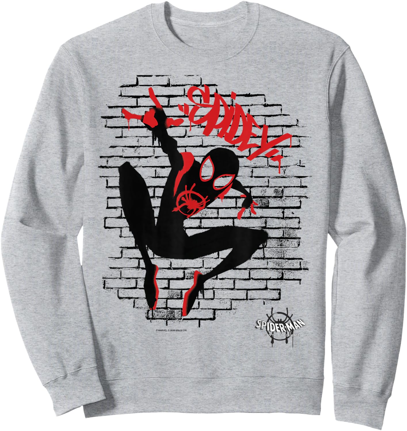 Marvel Spider-Man Spiderverse Graffiti Sweatshirt - Sweatshirt | Ash