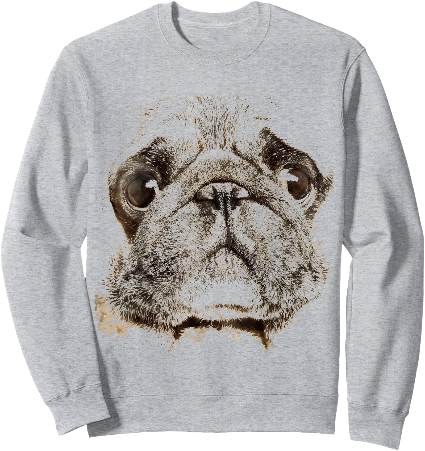 Pug Dog Animal Faces Men Women Girls Kids Sweatshirt - Sweatshirt | Ash