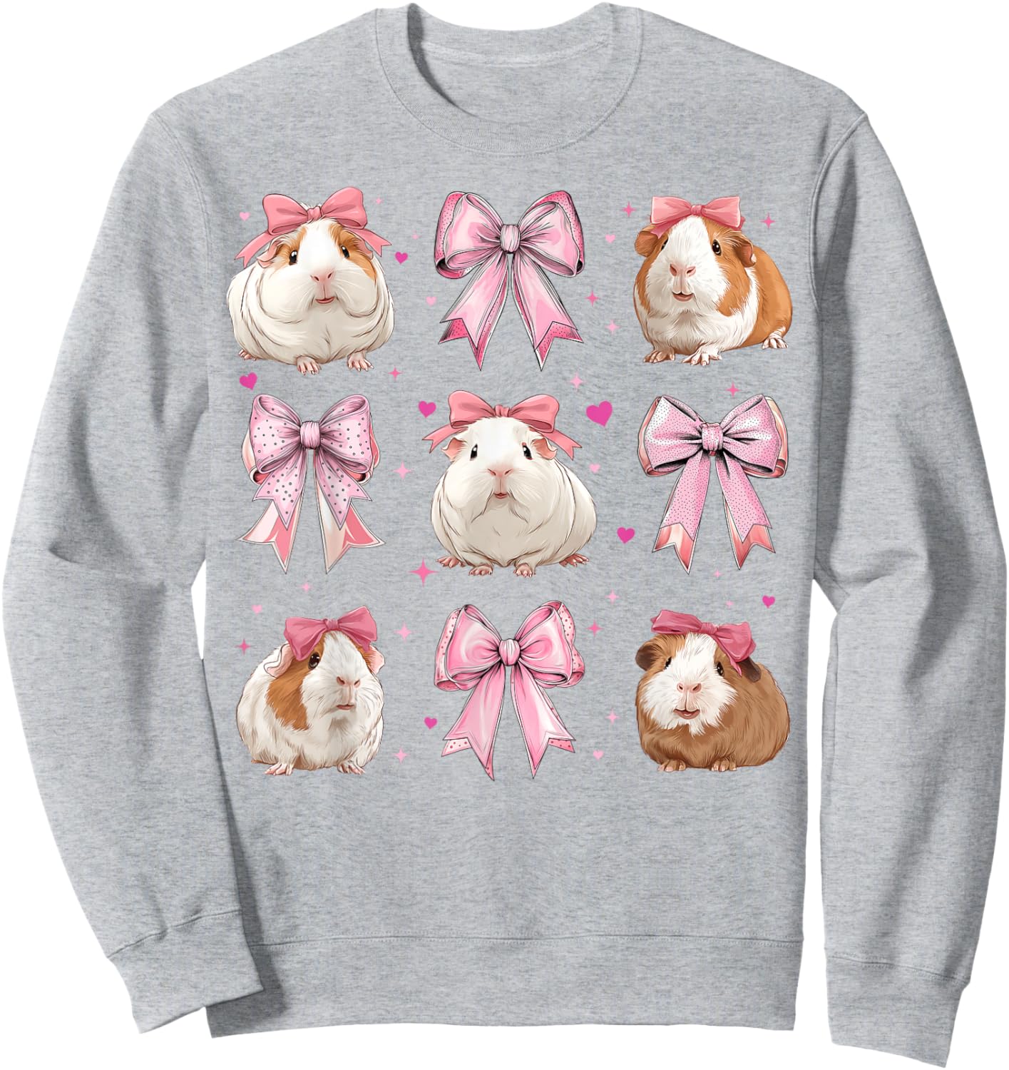 Guinea Pig Pet Girl Coquette Bow Pink Mom Sweatshirt - Sweatshirt | Ash