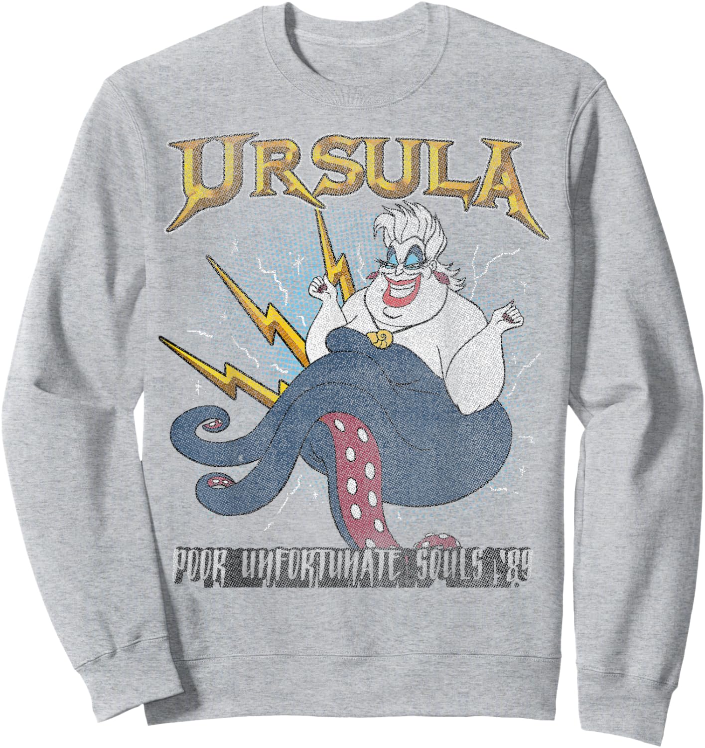 Disney Little Mermaid Ursula Quote Portrait Vintage Sweatshirt - Sweatshirt | Ash