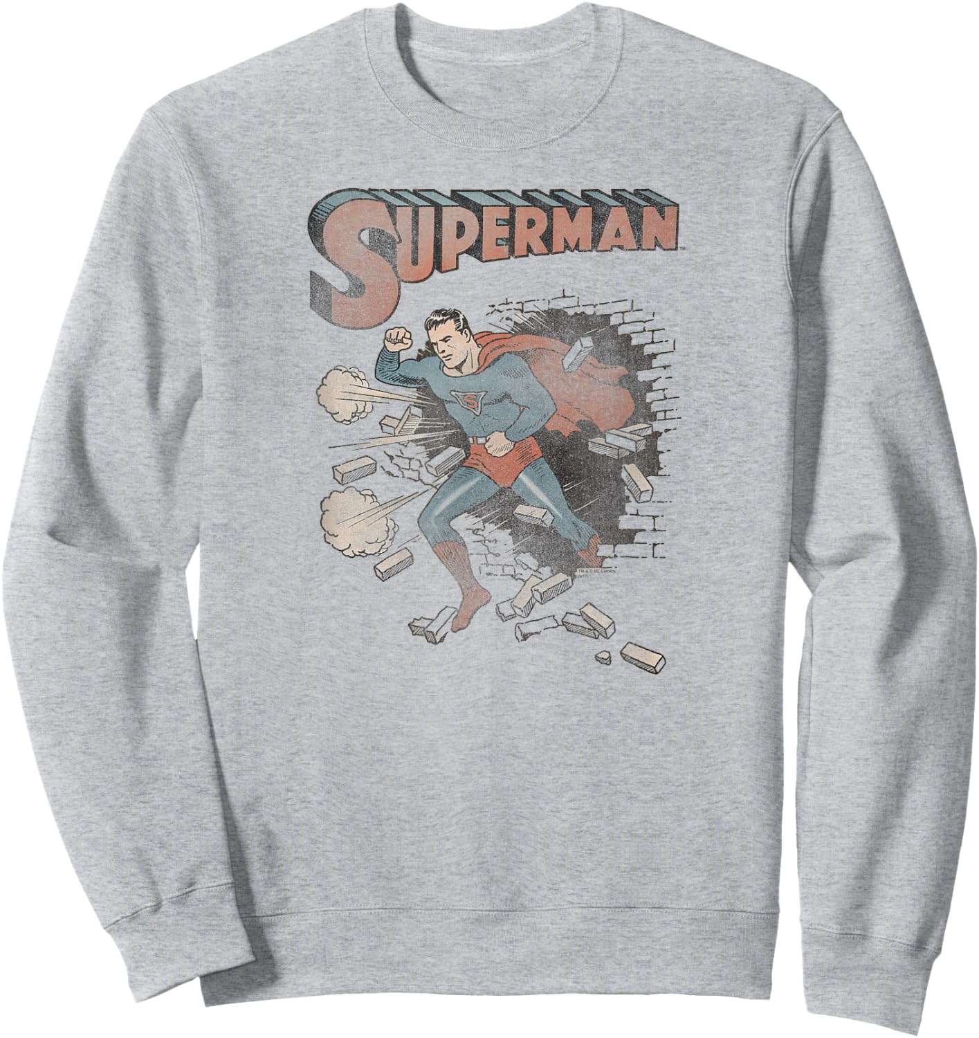 Superman Vintage Breakthrough Sweatshirt - Sweatshirt | Ash