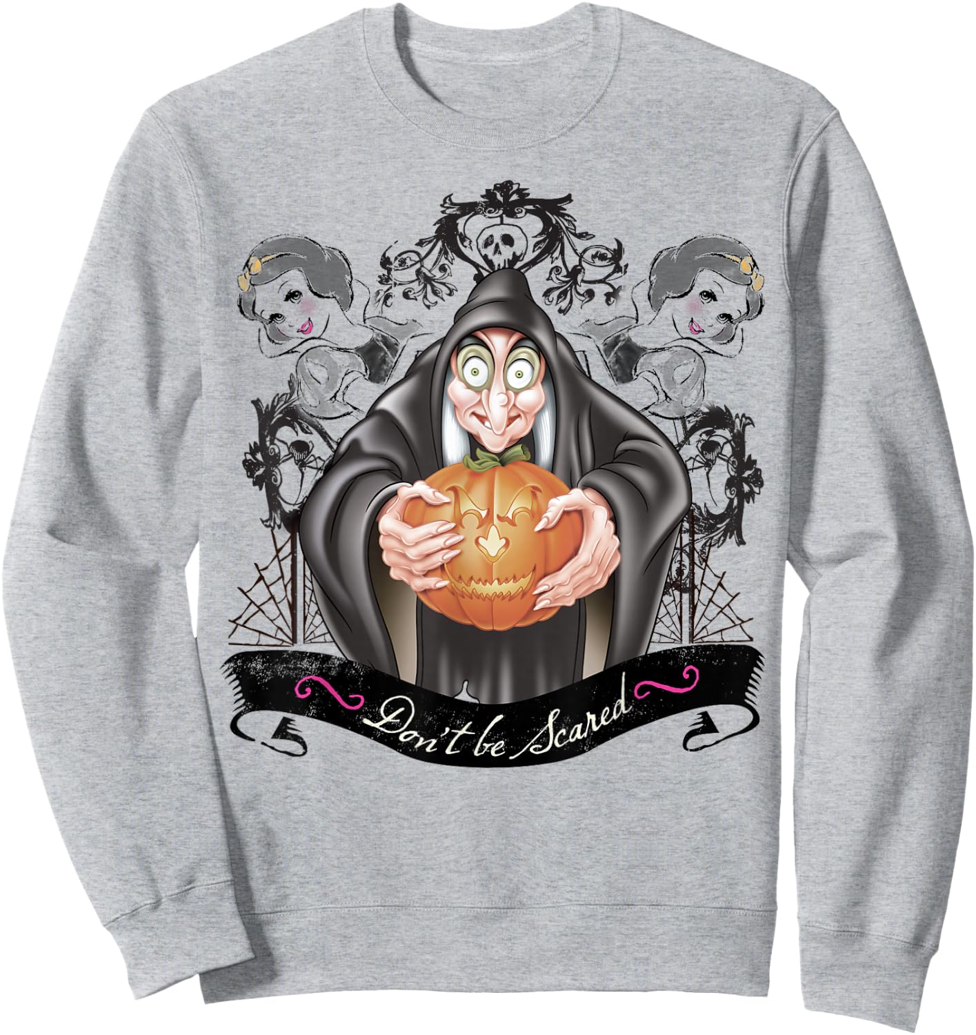 Disney Snow White Evil Queen Don't Be Scared Graphic Sweatshirt - Sweatshirt | Ash