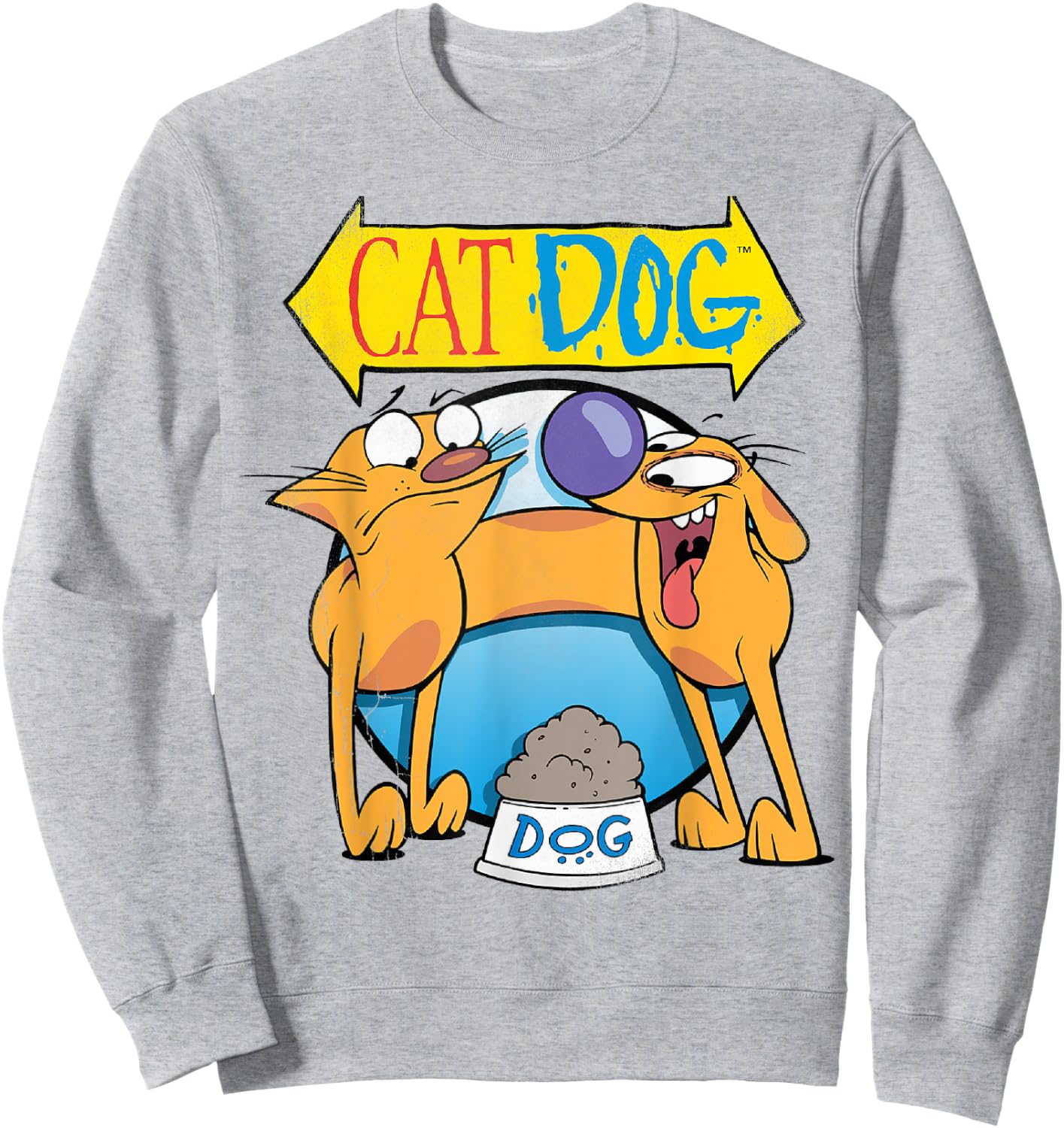 CatDog Classic Dog Food Title Poster Sweatshirt - Sweatshirt | Ash