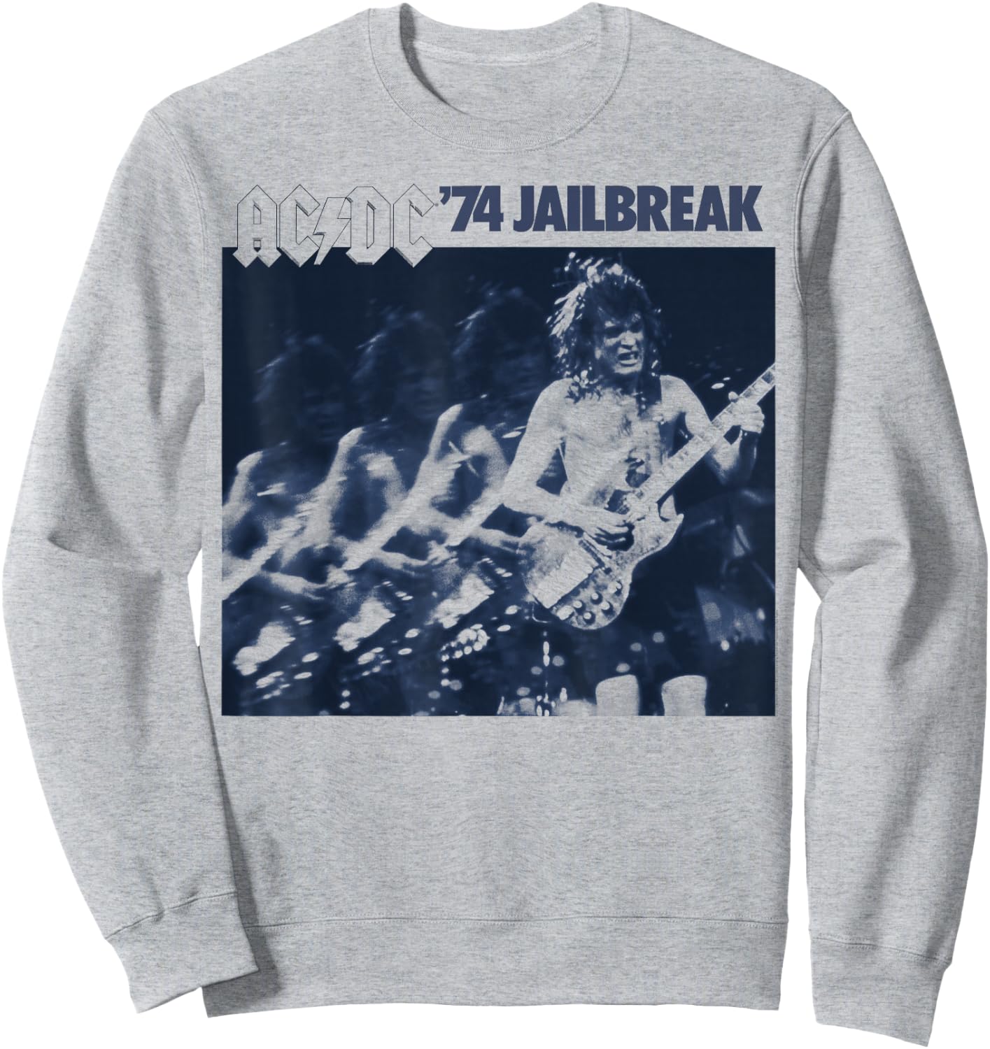 AC/DC - '74 Jailbreak EP Artwork Faded Sweatshirt - Sweatshirt | Ash