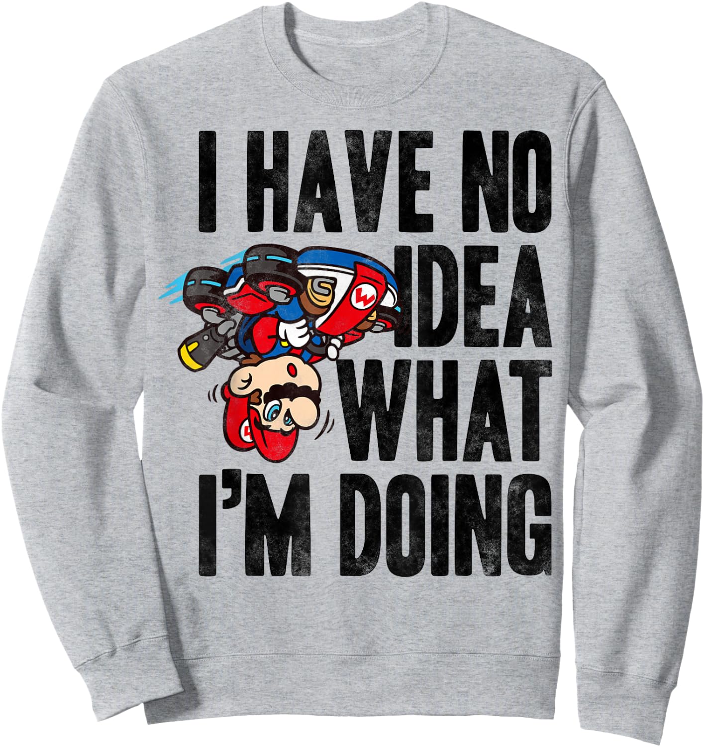 Nintendo Mario Kart No Idea What I'm Doing Graphic Sweatshirt - Sweatshirt | Ash