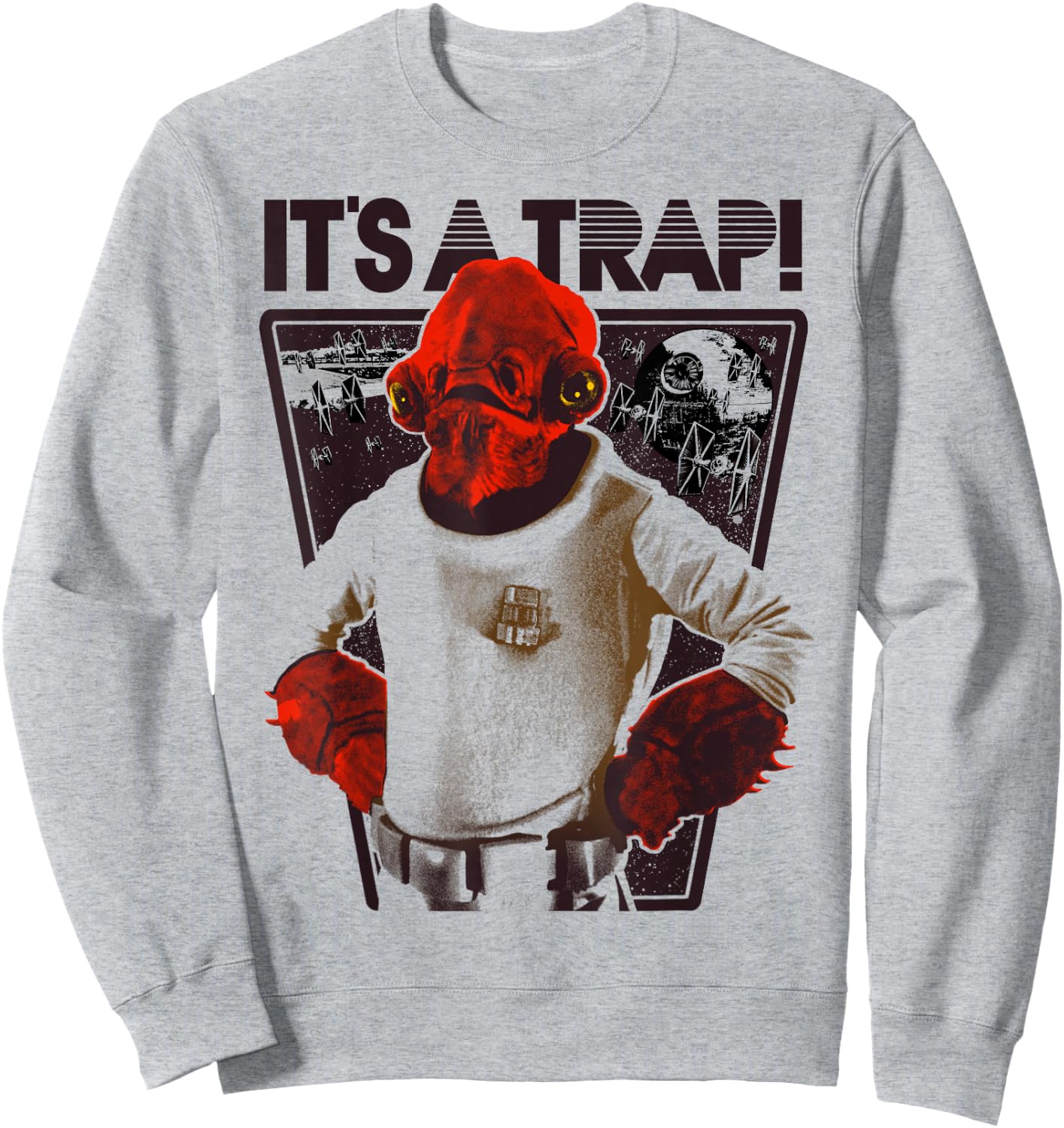 Star Wars Admiral Ackbar It's a Trap! Sweatshirt - Sweatshirt | Ash