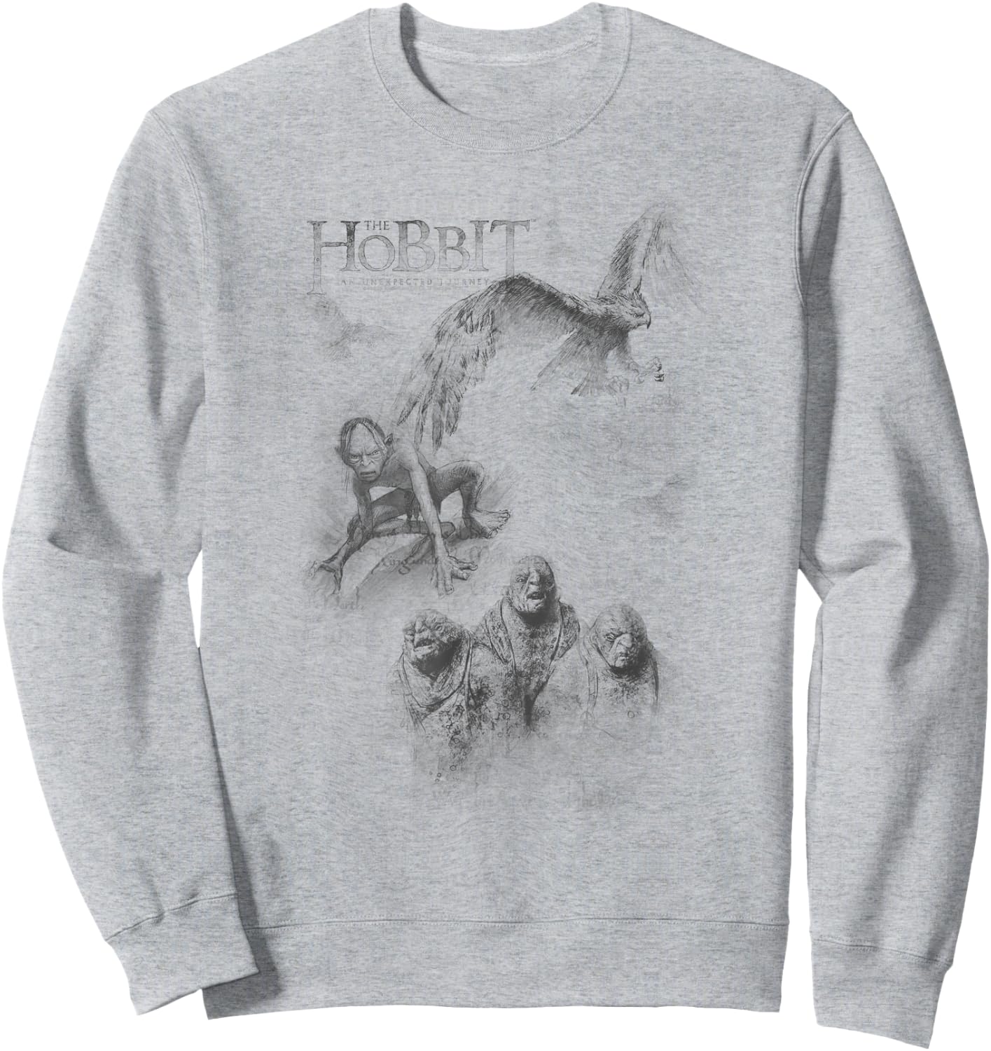 Hobbit Sketches T Shirt Sweatshirt - Sweatshirt | Ash