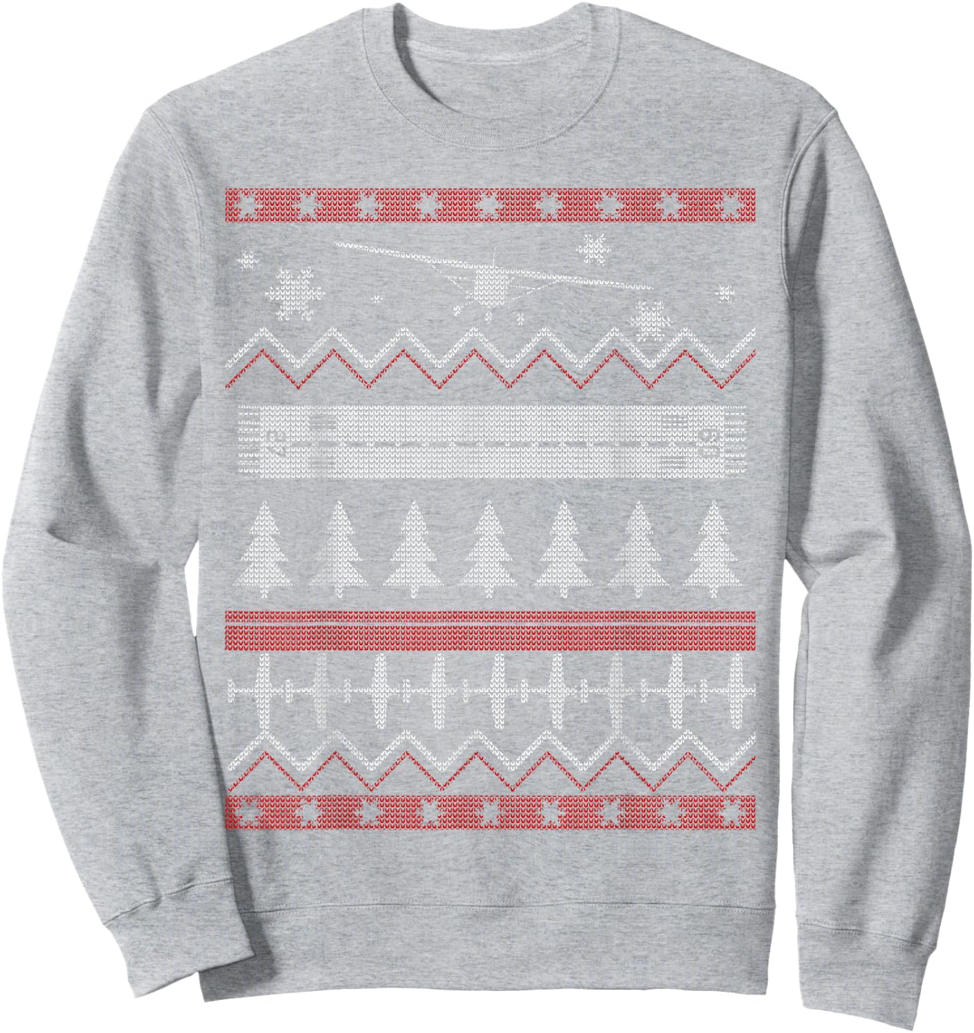 A GA Christmas Ugly Christmas "Sweater" Xmas Pilot Sweatshirt - Sweatshirt | Ash