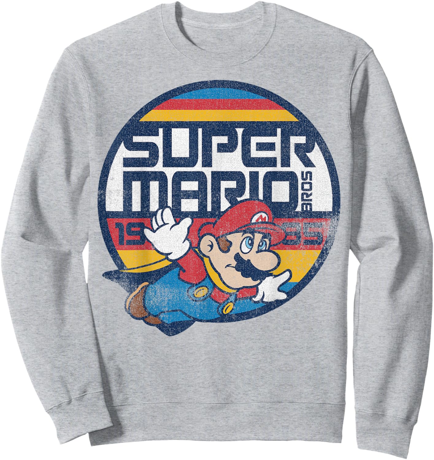 Super Mario Classic Retro Flying 1985 Graphic Sweatshirt - Sweatshirt | Ash