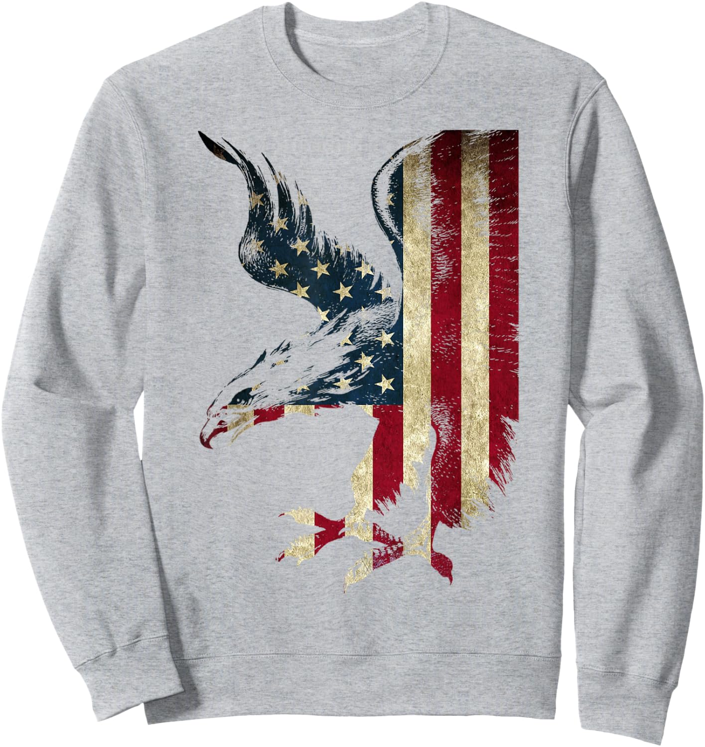 American Patriot Freedom Eagle USA Flag Airborne Design Sweatshirt - Sweatshirt | Ash
