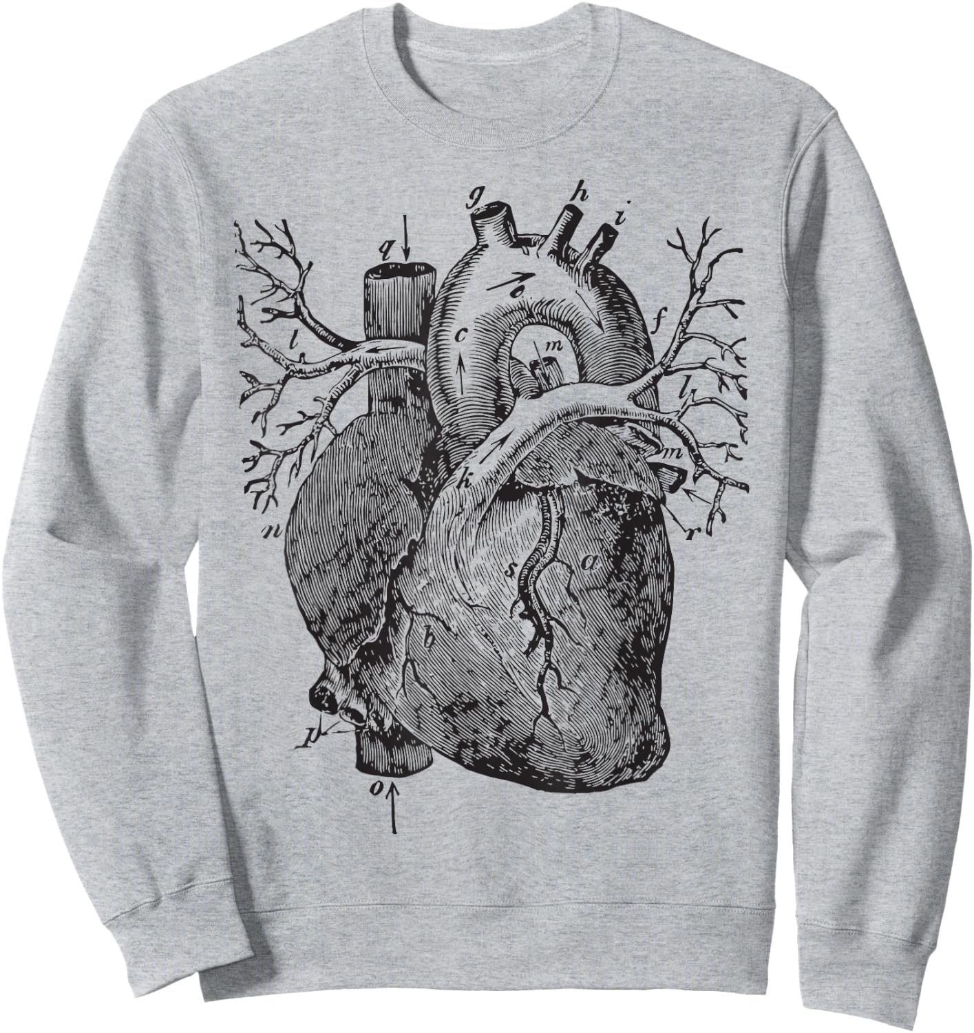 Heart Veins and Arteries Drawing Sweatshirt - Sweatshirt | Ash