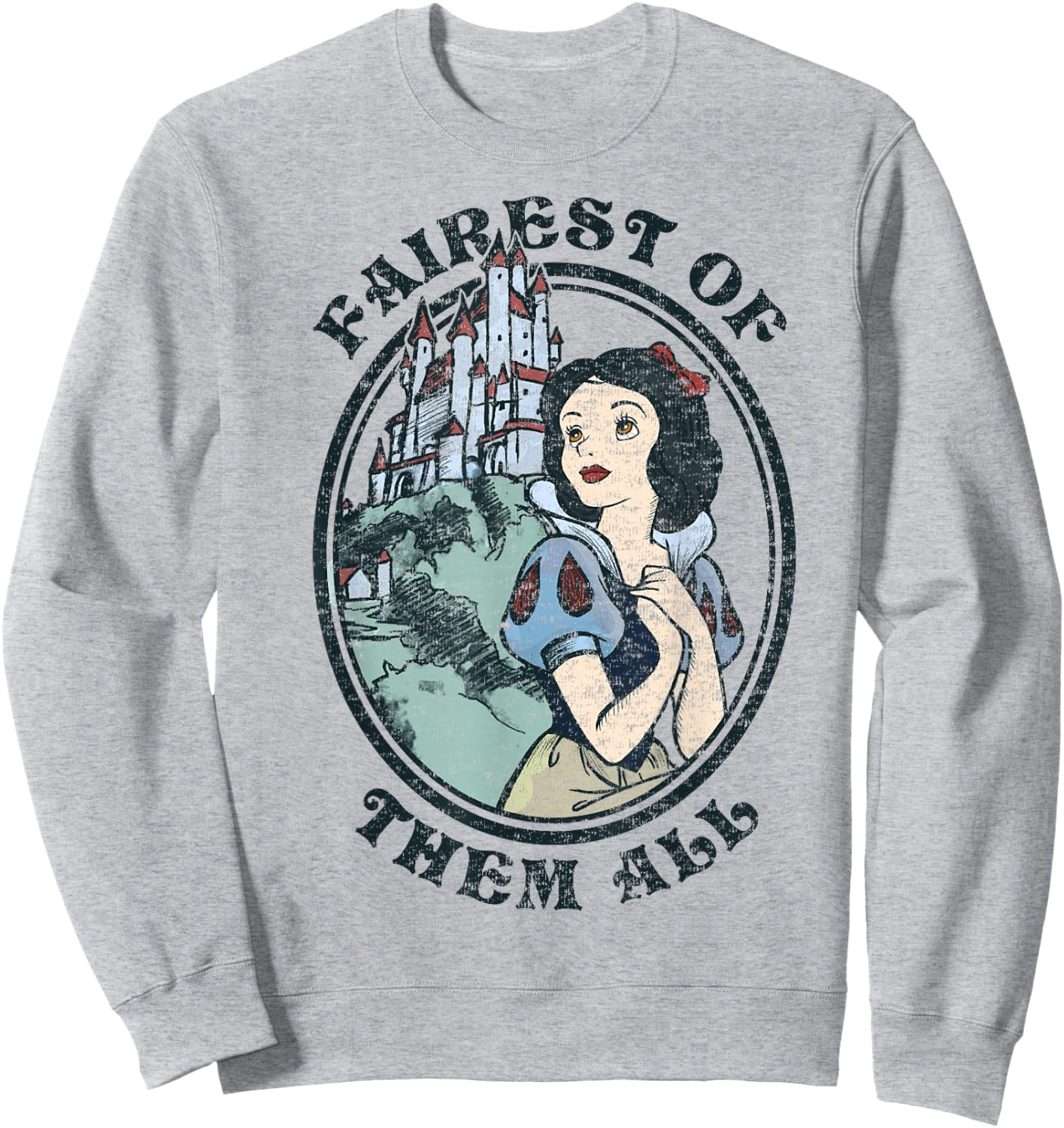 Disney Snow White Fairest of Them All Vintage Portrait Sweatshirt - Sweatshirt | Ash