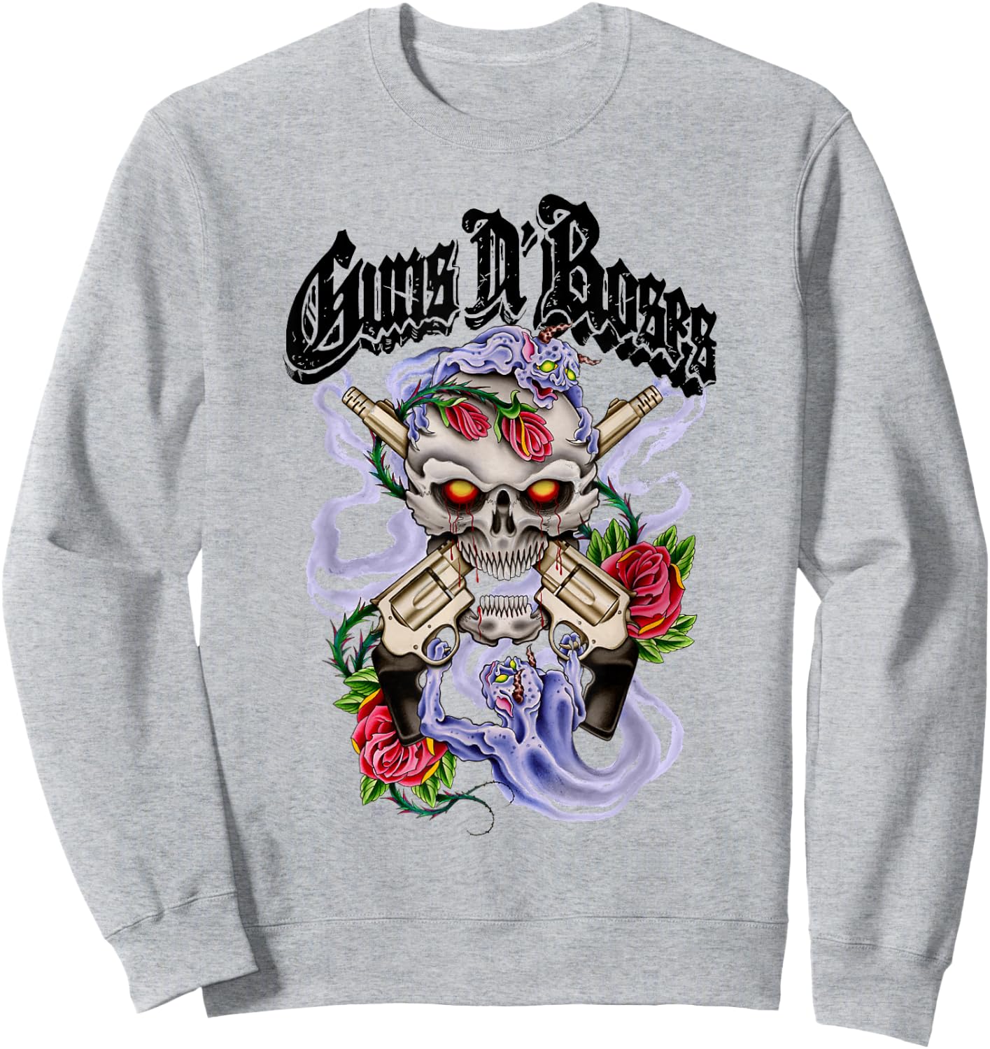 Guns N' Roses Official Guns N' Demons Purple Smoke Sweatshirt - Sweatshirt | Ash