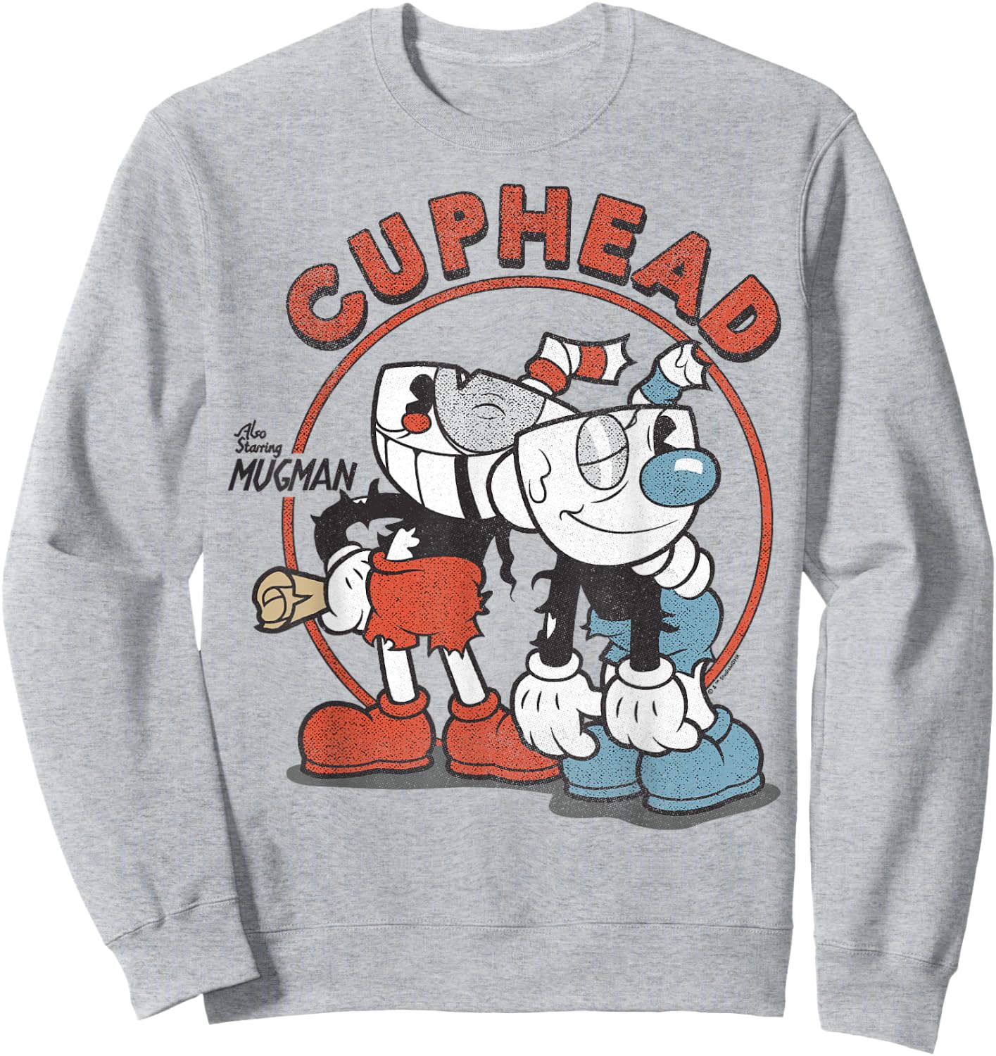 Cuphead Starring Mugman Rough & Ready Sweatshirt - Sweatshirt | Ash