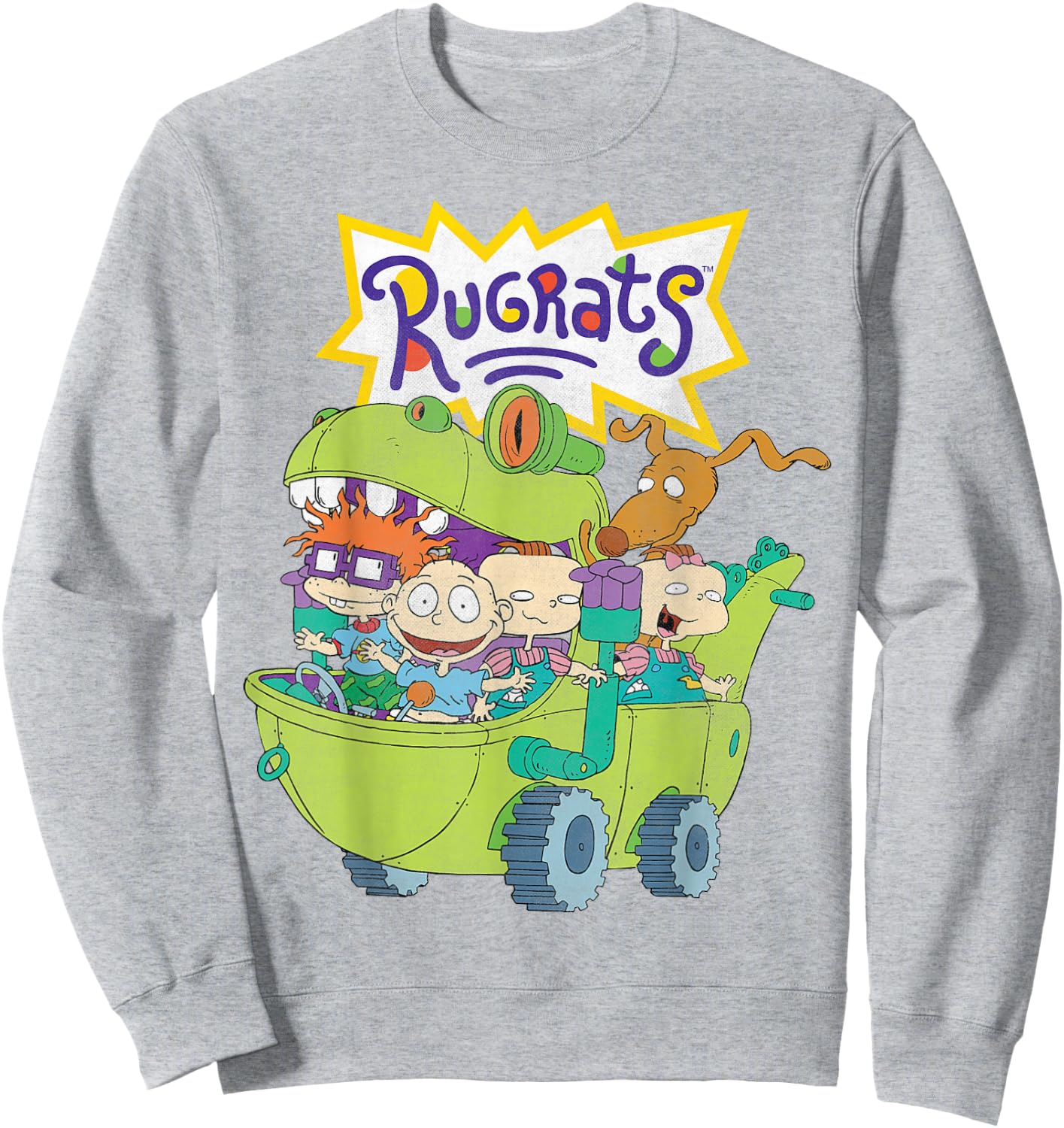 Nickelodeon Rugrats Reptar Wagon Logo Sweatshirt - Sweatshirt | Ash