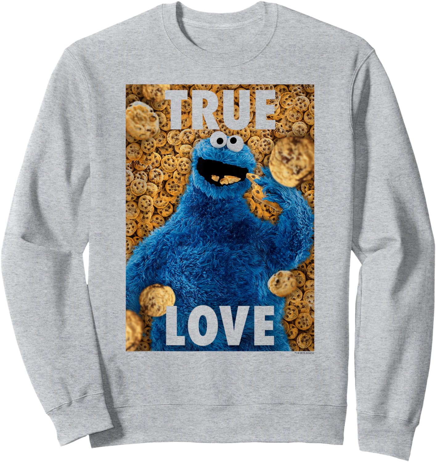 Sesame Street Cookie Monster Beautiful Cookies Sweatshirt - Sweatshirt | Ash