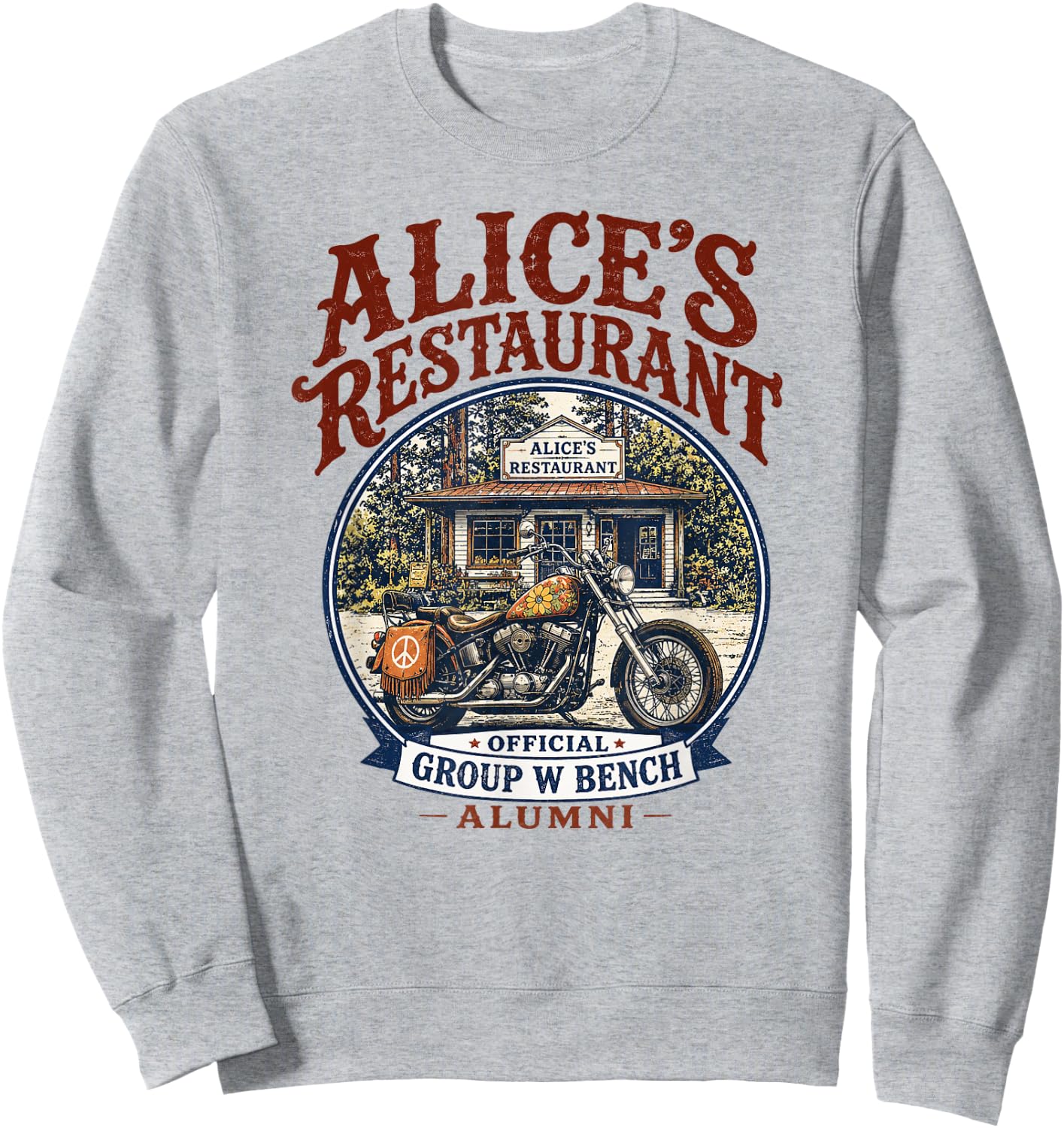 Alice's Restaurant Group W Bench Alumni Graphic Sweatshirt - Sweatshirt | Ash