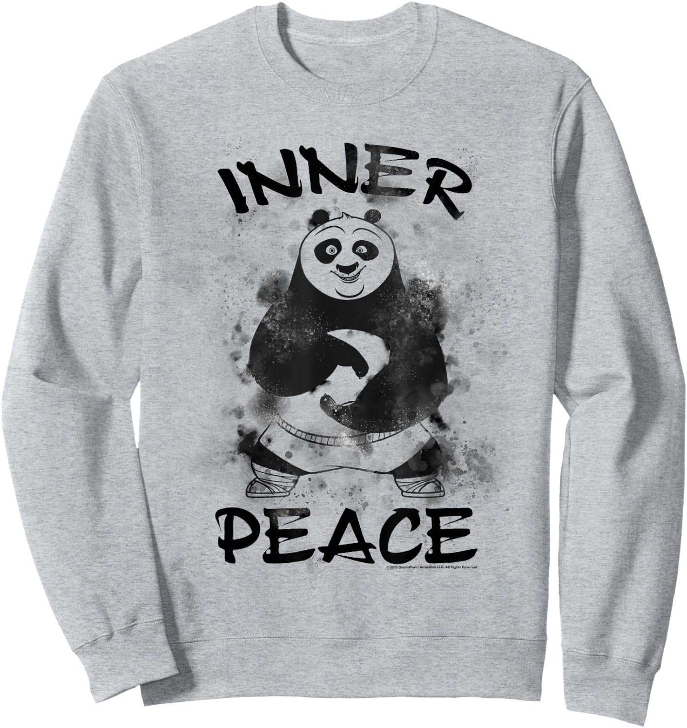 Kung Fu Panda Po Inner Peace Water Color Portrait Sweatshirt - Sweatshirt | Ash