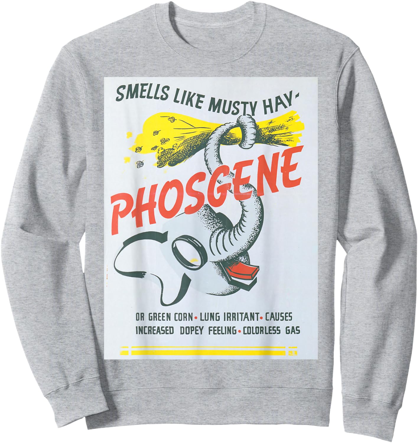 Vintage poster - Phosgene Retro Sweatshirt - Sweatshirt | Ash
