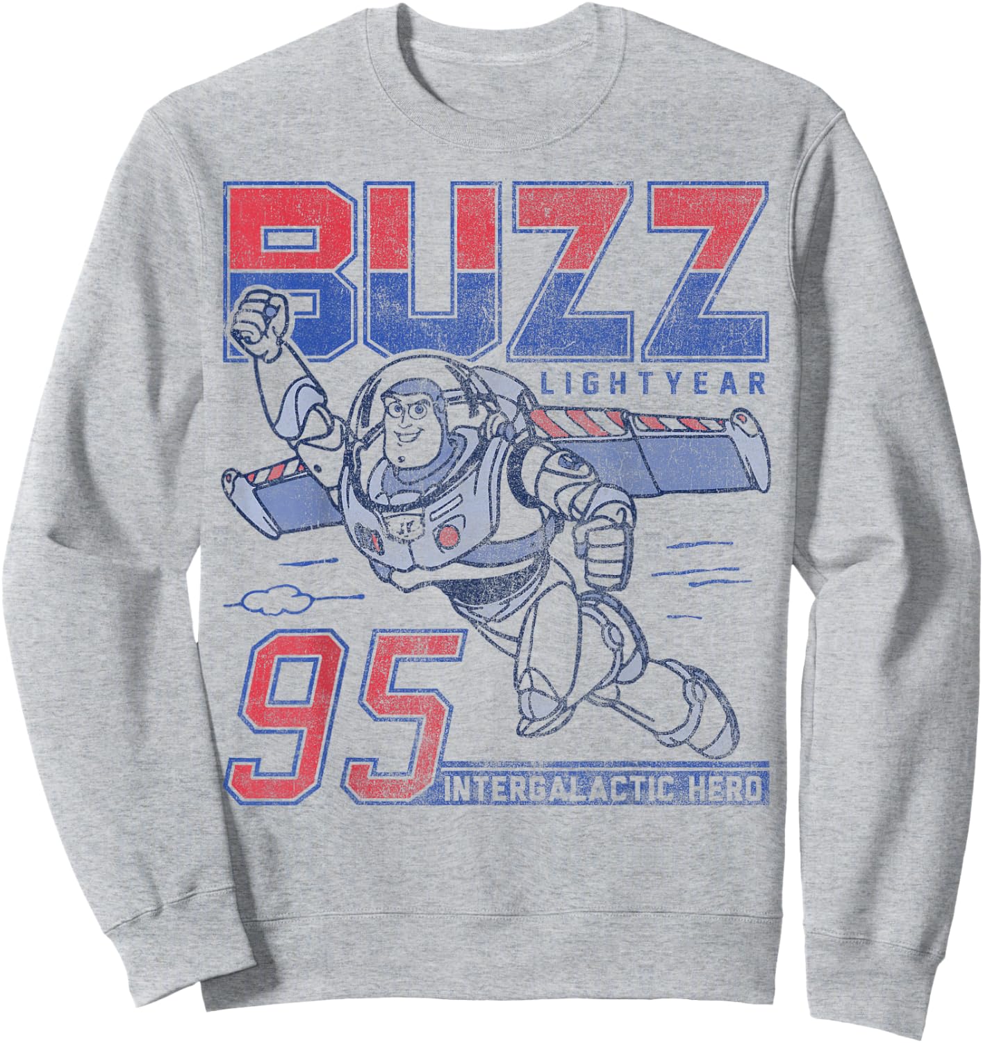 Disney Pixar Toy Story Buzz Lightyear Intergalactic Hero Sweatshirt - Sweatshirt | Ash