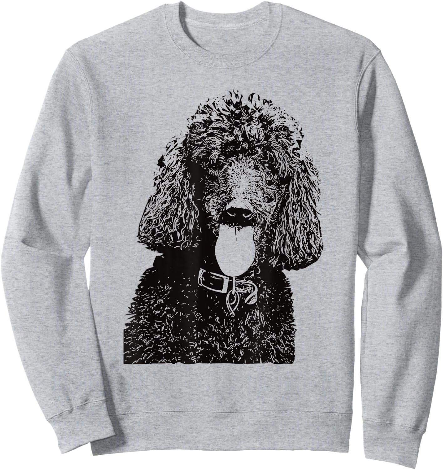 Poodle Face Shirt - Dog Mom or Dad Christmas Gift Men Women Girls Kids Sweatshirt - Sweatshirt | Ash