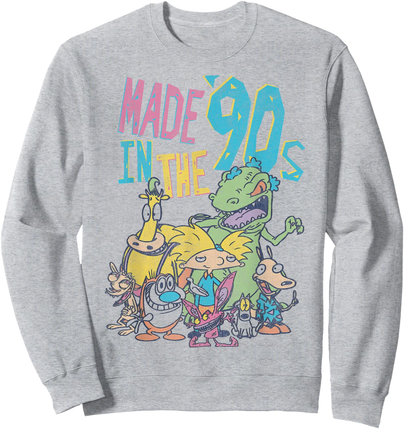 Nickelodeon Made in The 90s Character Sweatshirt - Sweatshirt | Ash