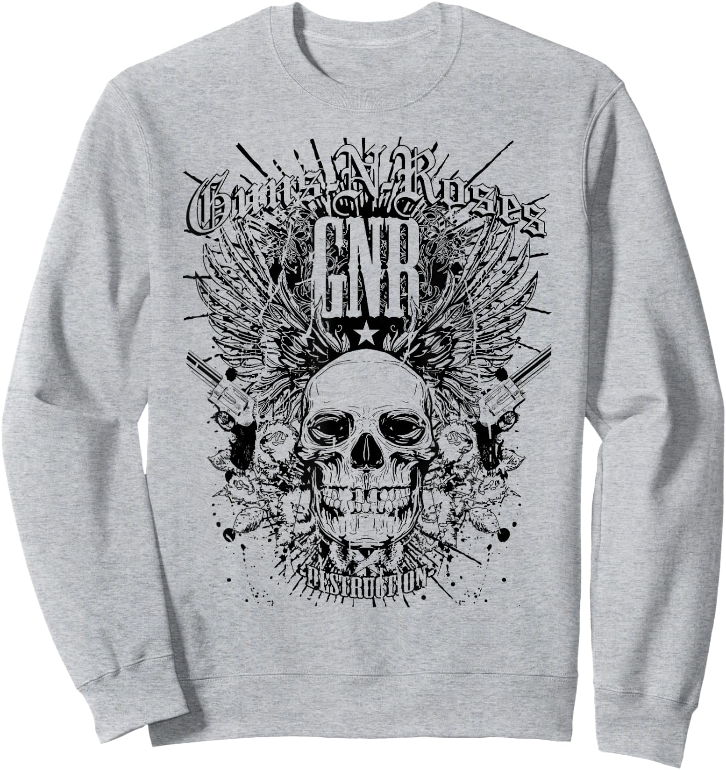 Guns N' Roses Official Destruction White Sweatshirt - Sweatshirt | Ash