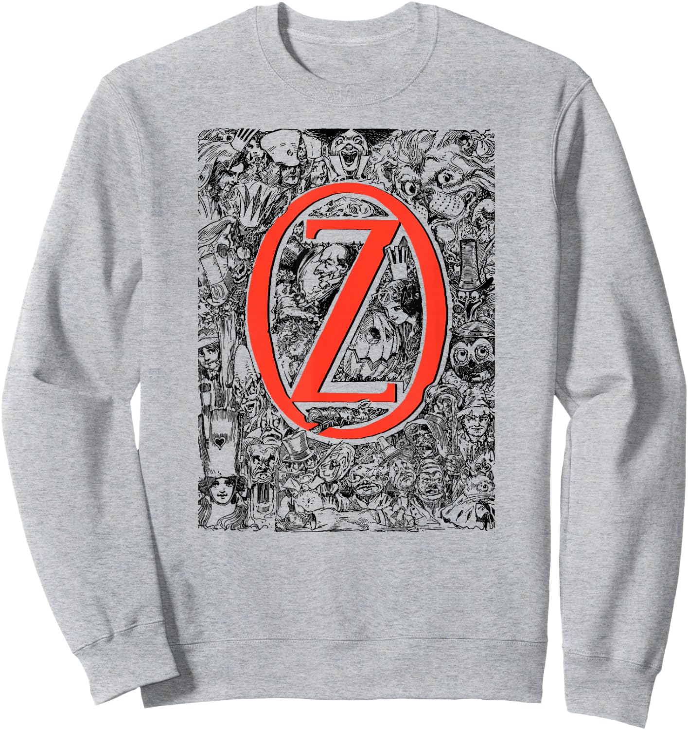 Retro Land of OZ Character Montage Wizard of OZ Sweatshirt - Sweatshirt | Ash