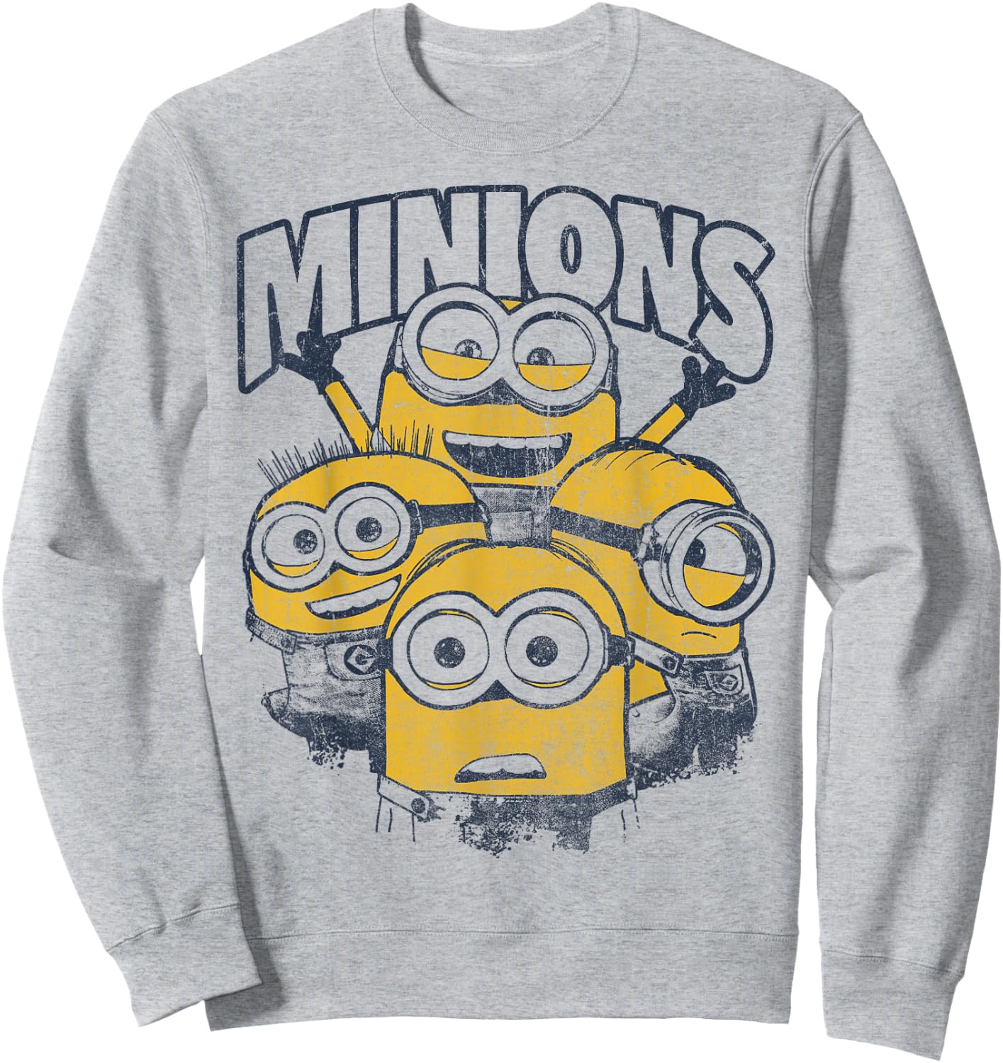 Despicable Me Minions Vintage Group Graphic Sweatshirt - Sweatshirt | Ash