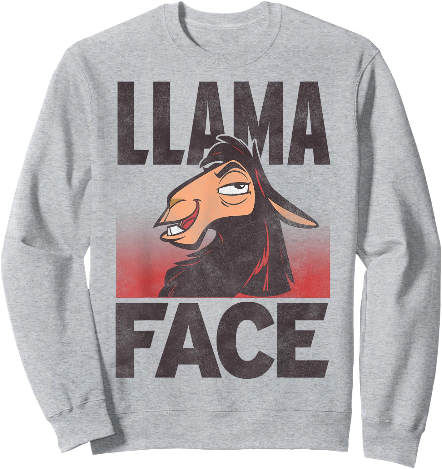 Disney Emperor's New Groove Kuzco Llama Face Sweatshirt - Sweatshirt | Ash