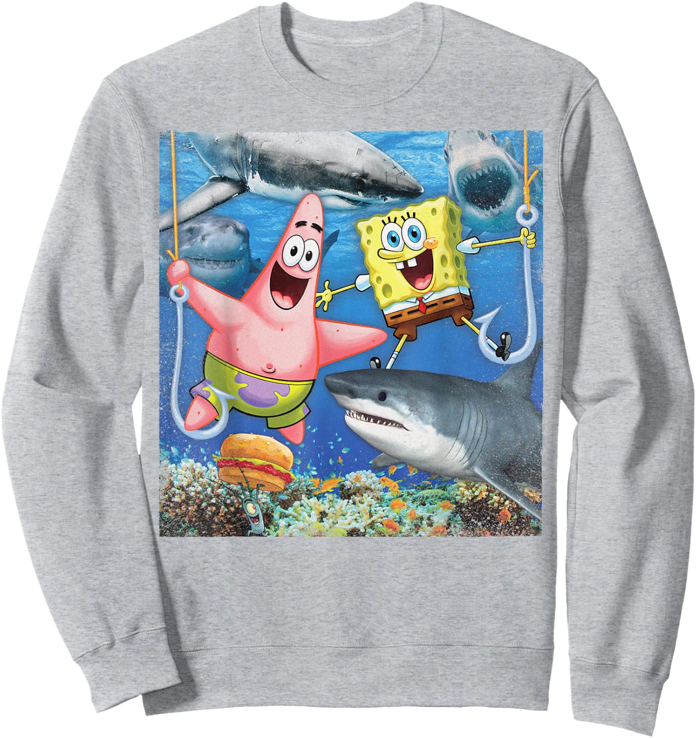 Spongebob SquarePants & Patrick Picture Perfect Sweatshirt - Sweatshirt | Ash