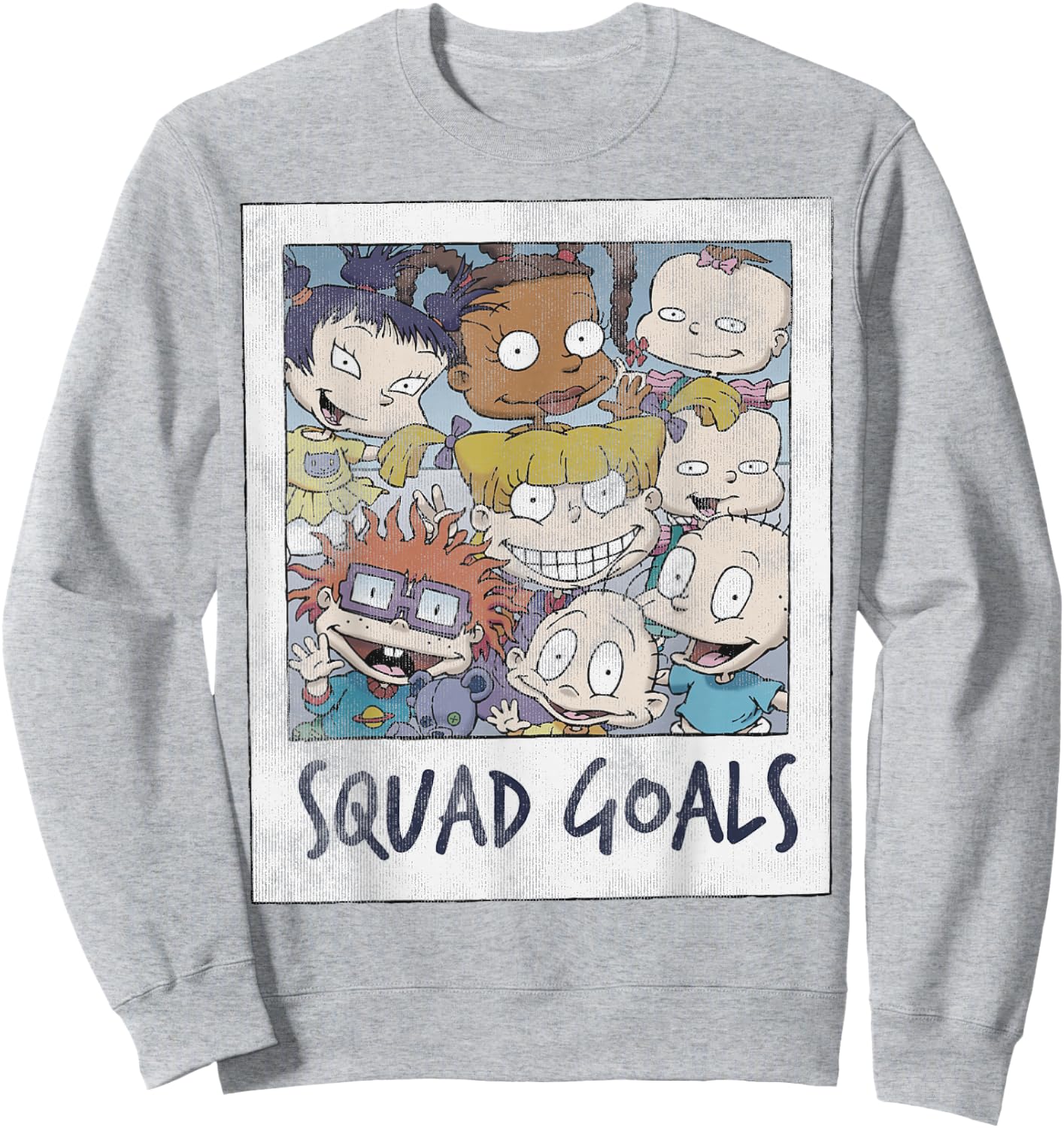 Rugrats Baby Squad Polaroid Picture Vintage Graphic Sweatshirt - Sweatshirt | Ash