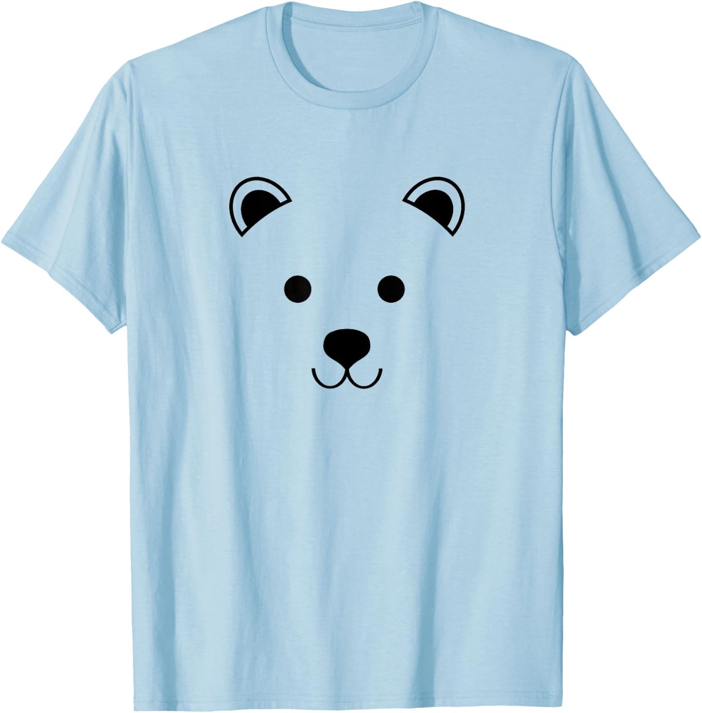 Animal Lover Baby Bear Face Cute Polar Bears Animals T-Shirt - T-Shirt | Light Blue