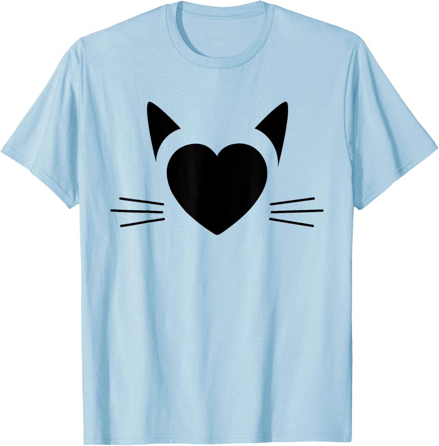 Siamese Cat. Thai, Siamese, Black Cats Lovers T-Shirt - T-Shirt | Light Blue
