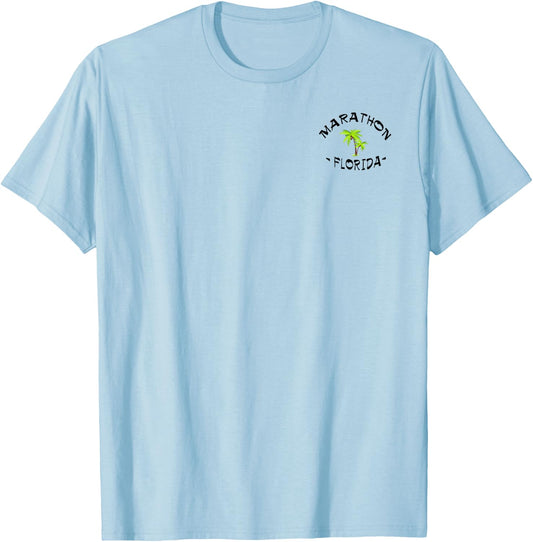 2 Sided Marathon Florida Key Island Vacation Gift T-Shirt - T-Shirt | Light Blue