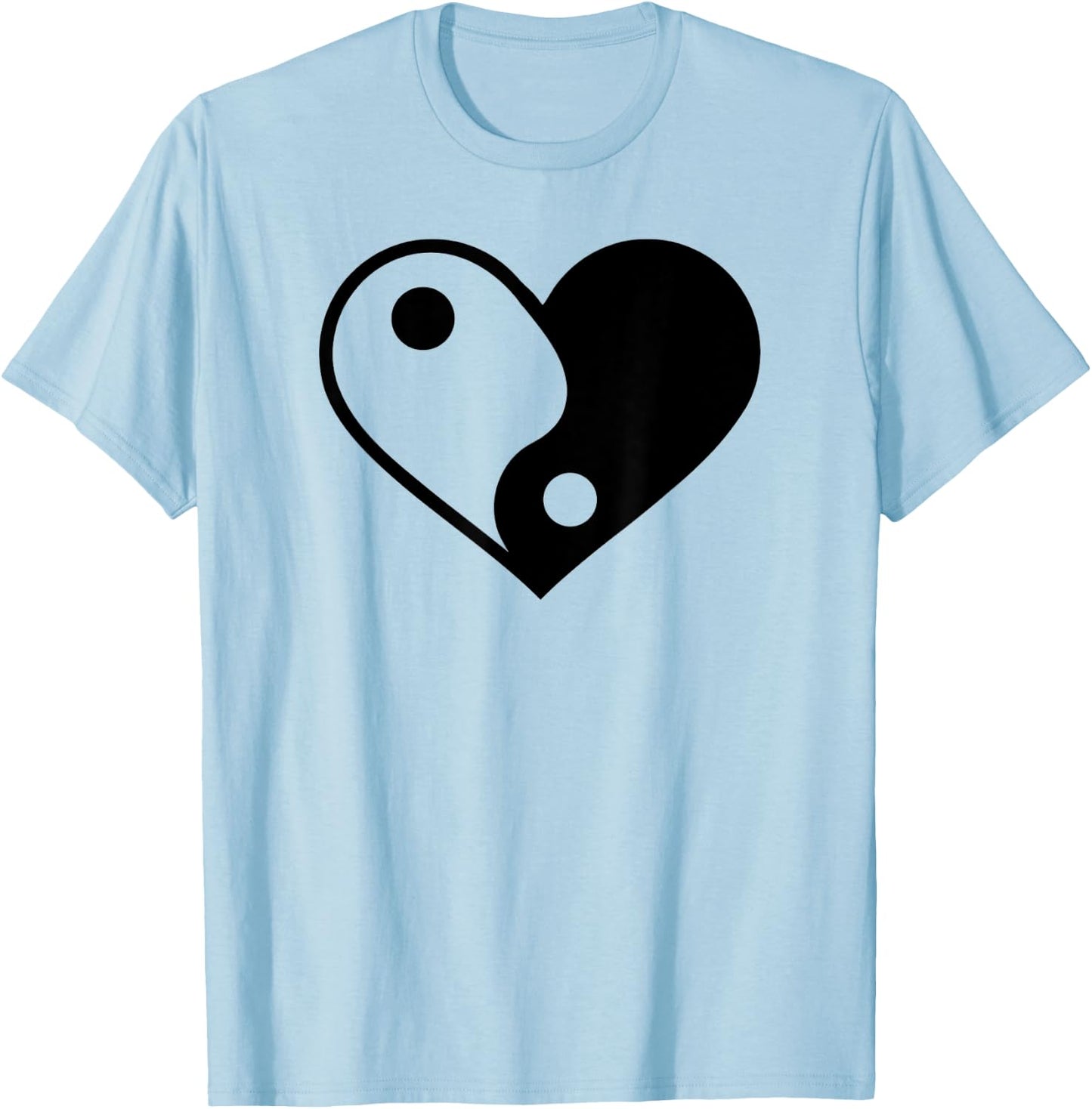 Yin yang heart T-Shirt - T-Shirt | Light Blue