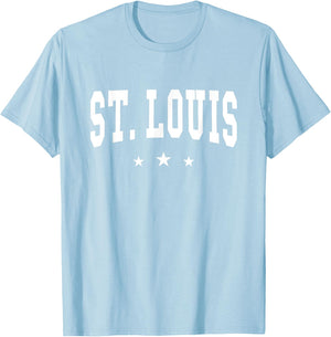 St. Louis - Preppy Varsity - Throwback Design - Classic T-Shirt - T-Shirt | Light Blue