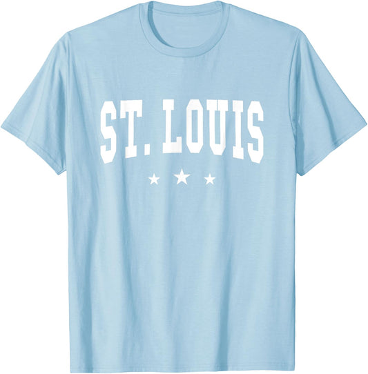 St. Louis - Preppy Varsity - Throwback Design - Classic T-Shirt - T-Shirt | Light Blue