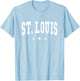 St. Louis - Preppy Varsity - Throwback Design - Classic T-Shirt - T-Shirt | Light Blue