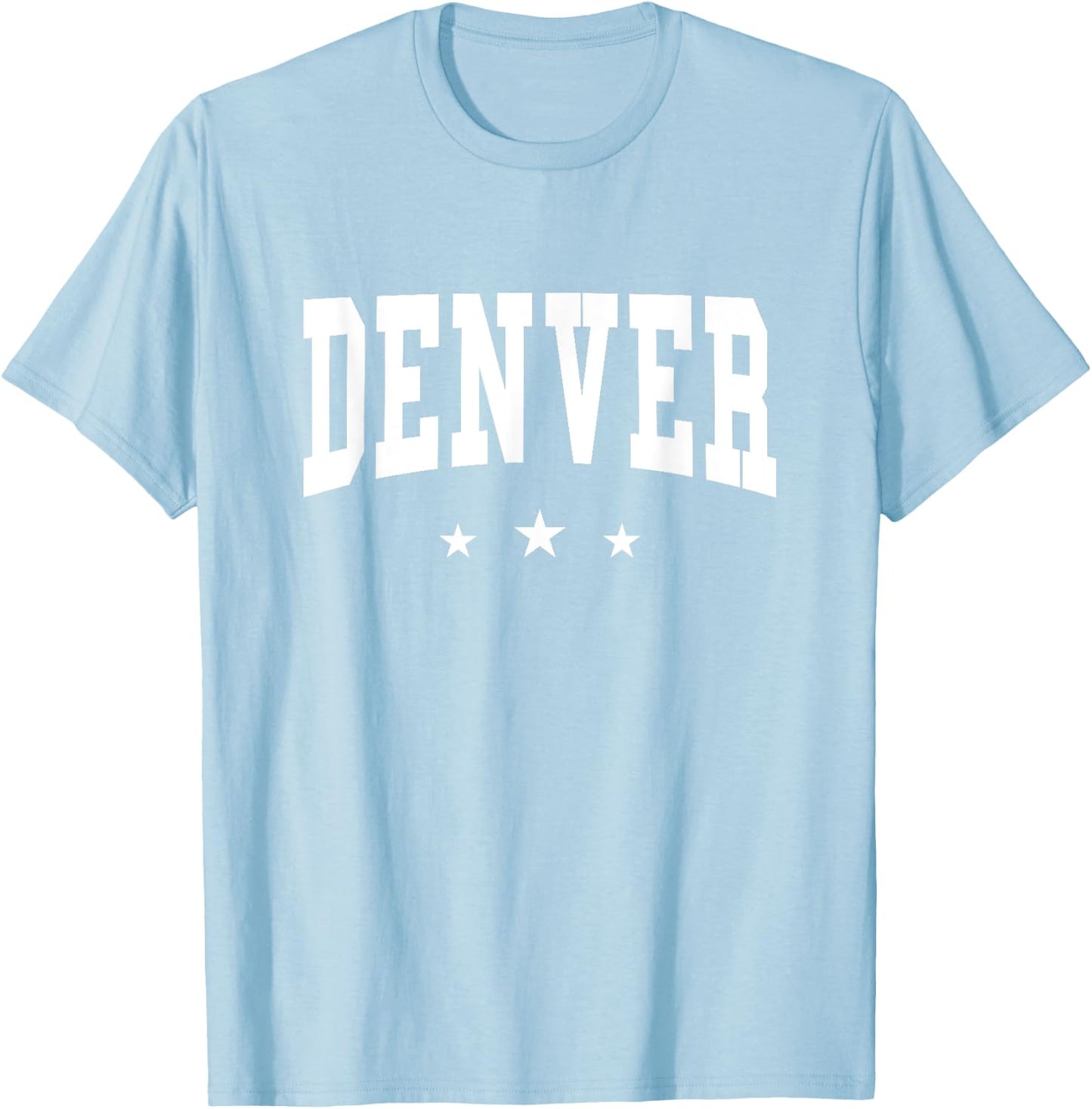 Denver - Preppy Varsity - Throwback Design - Classic T-Shirt - T-Shirt | Light Blue