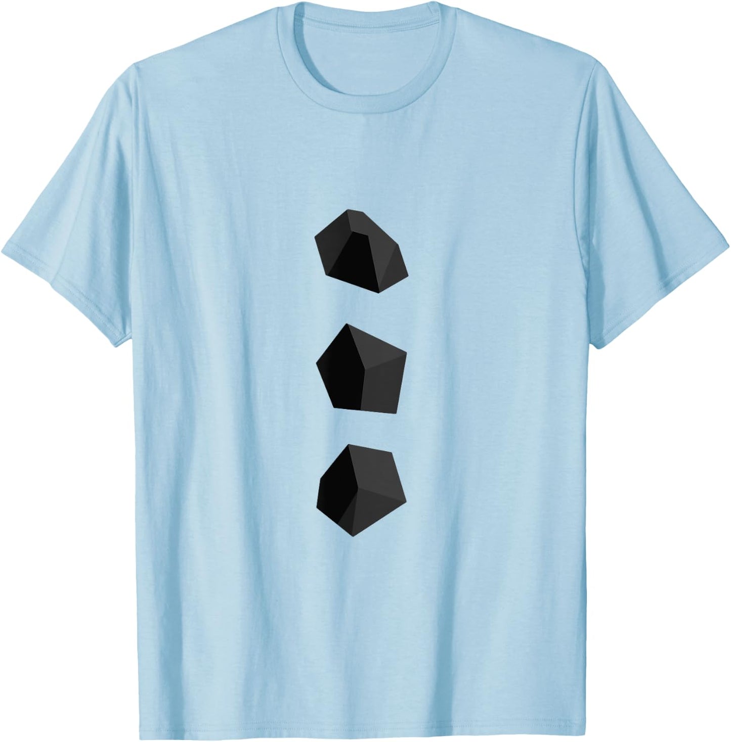 Snowman Coal Buttons Costume Christmas T-Shirt - T-Shirt | Light Blue