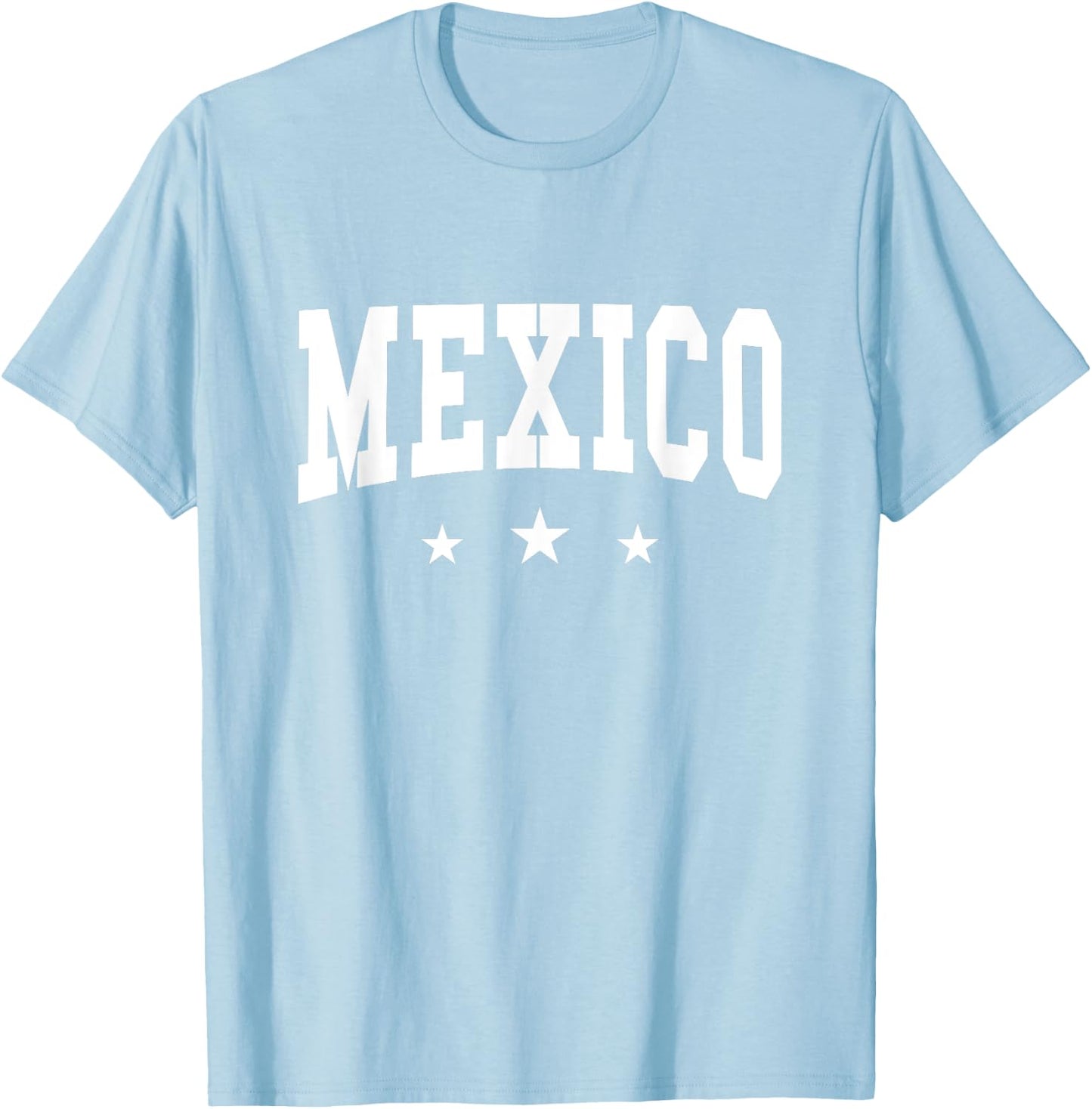Mexico - Preppy Varsity Pink - Throwback Design - Classic T-Shirt - T-Shirt | Light Blue