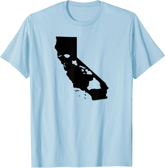 California State and Hawaii Roots by Hawaii Nei All Day T-Shirt - T-Shirt | Light Blue