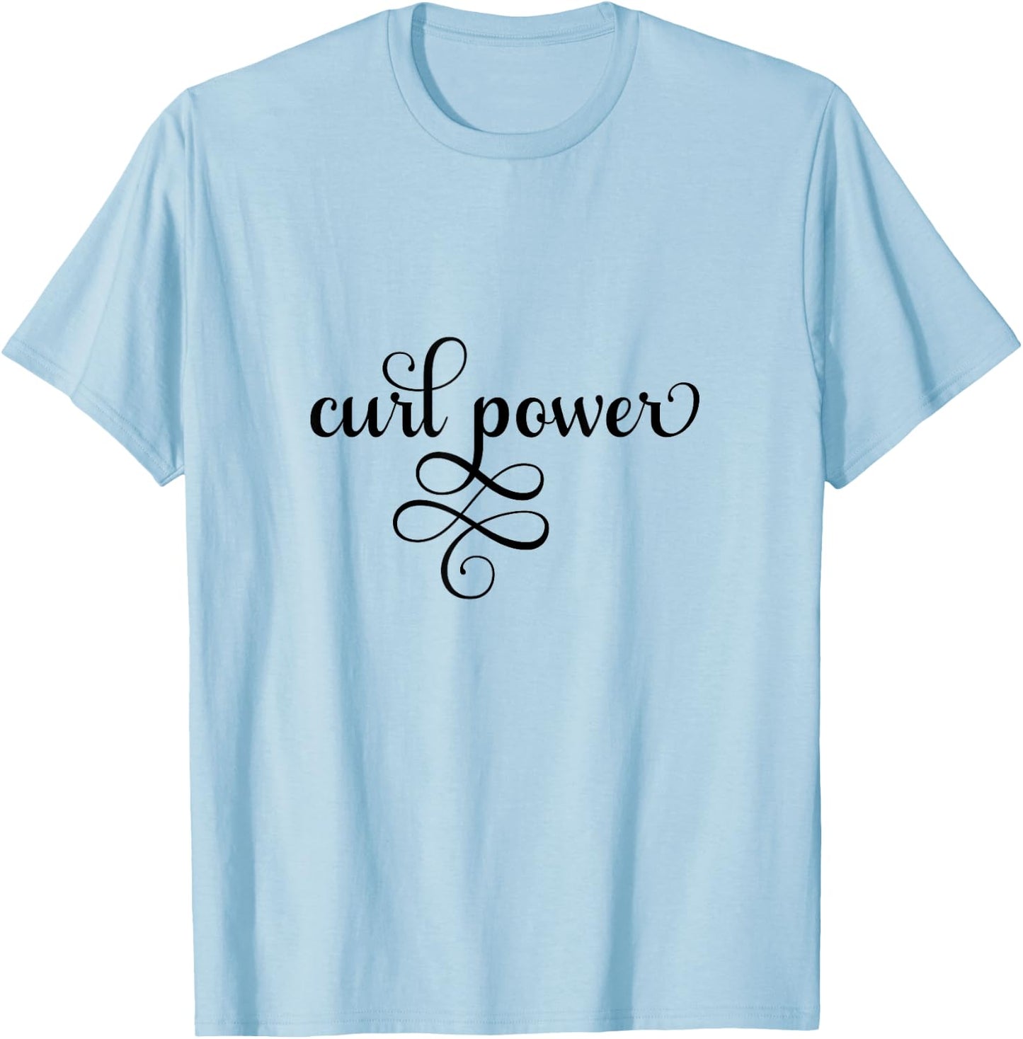Curl Power Curly Hair Pride T-Shirt - T-Shirt | Light Blue